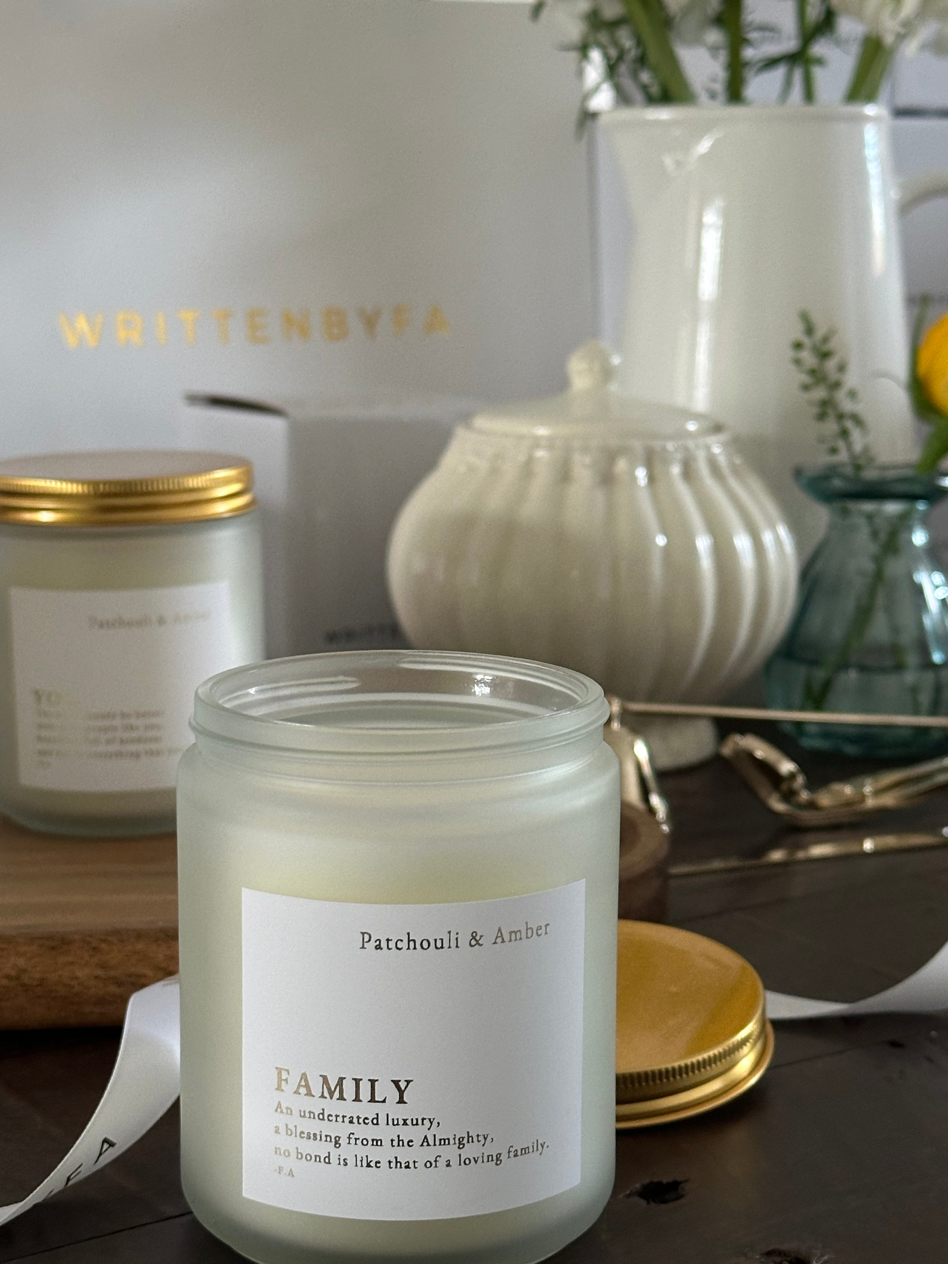 Family | White Frosted Candle