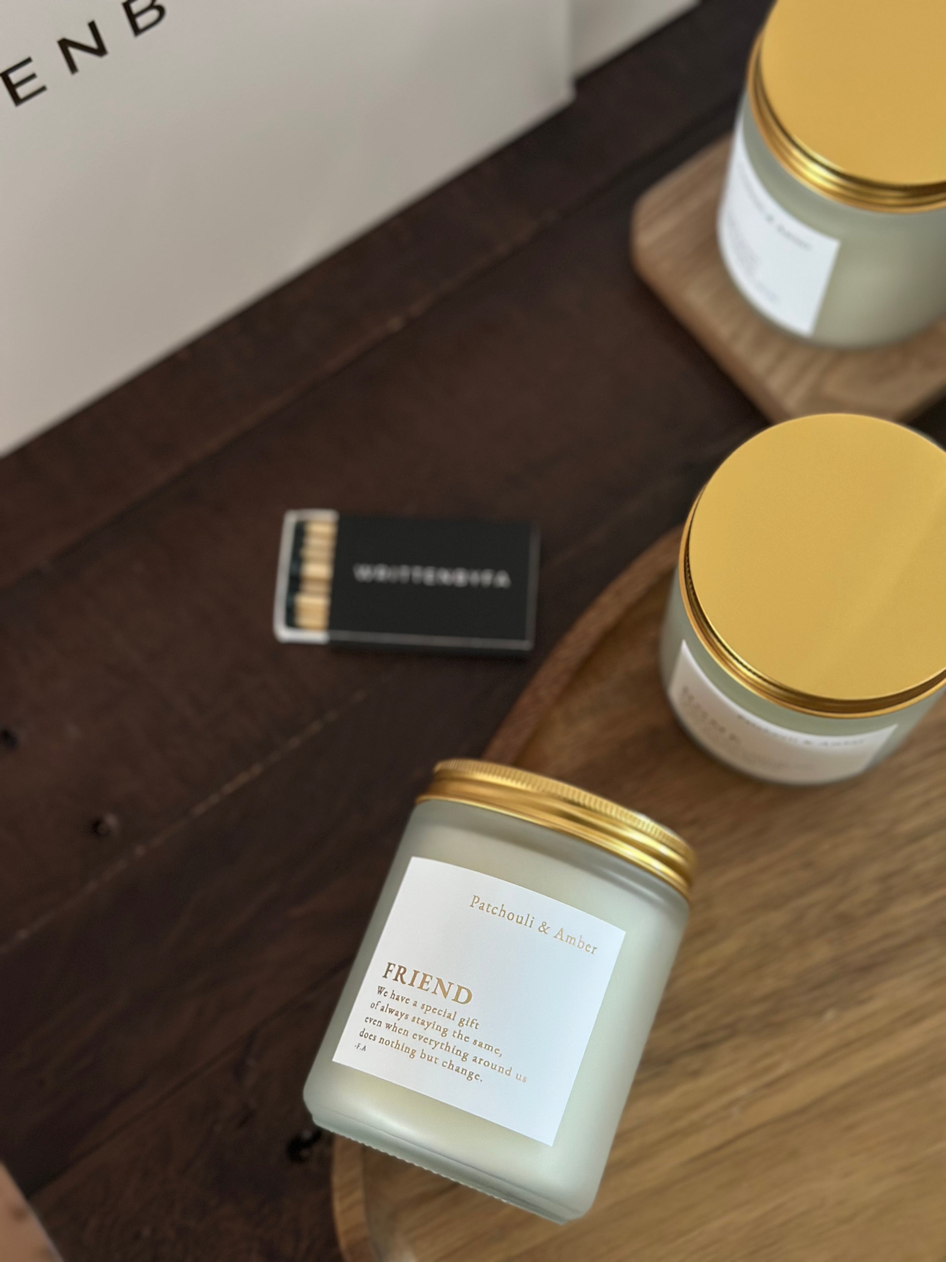 Friend | White Frosted Candle