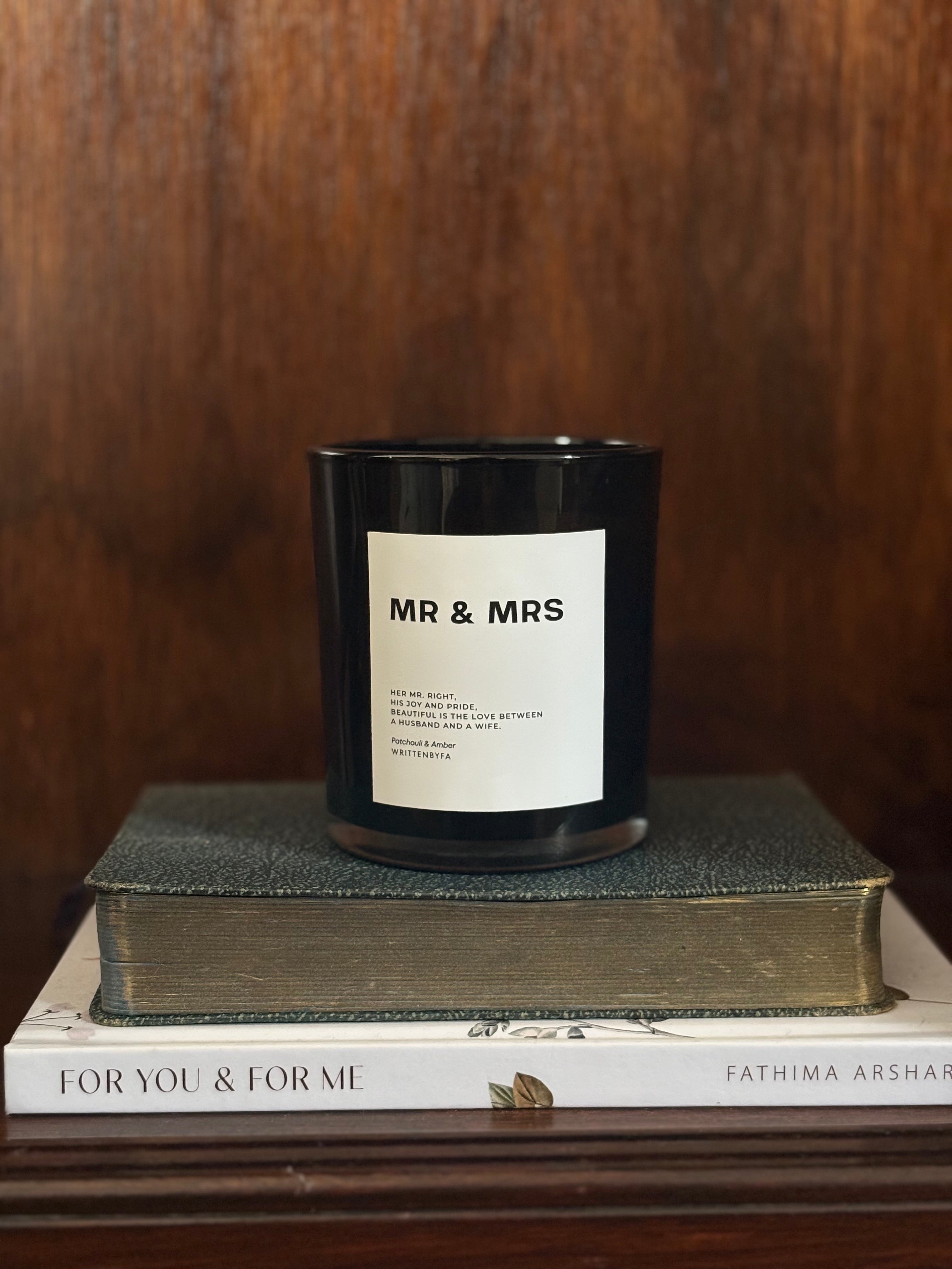 Mr & Mrs| Black Gloss Candle