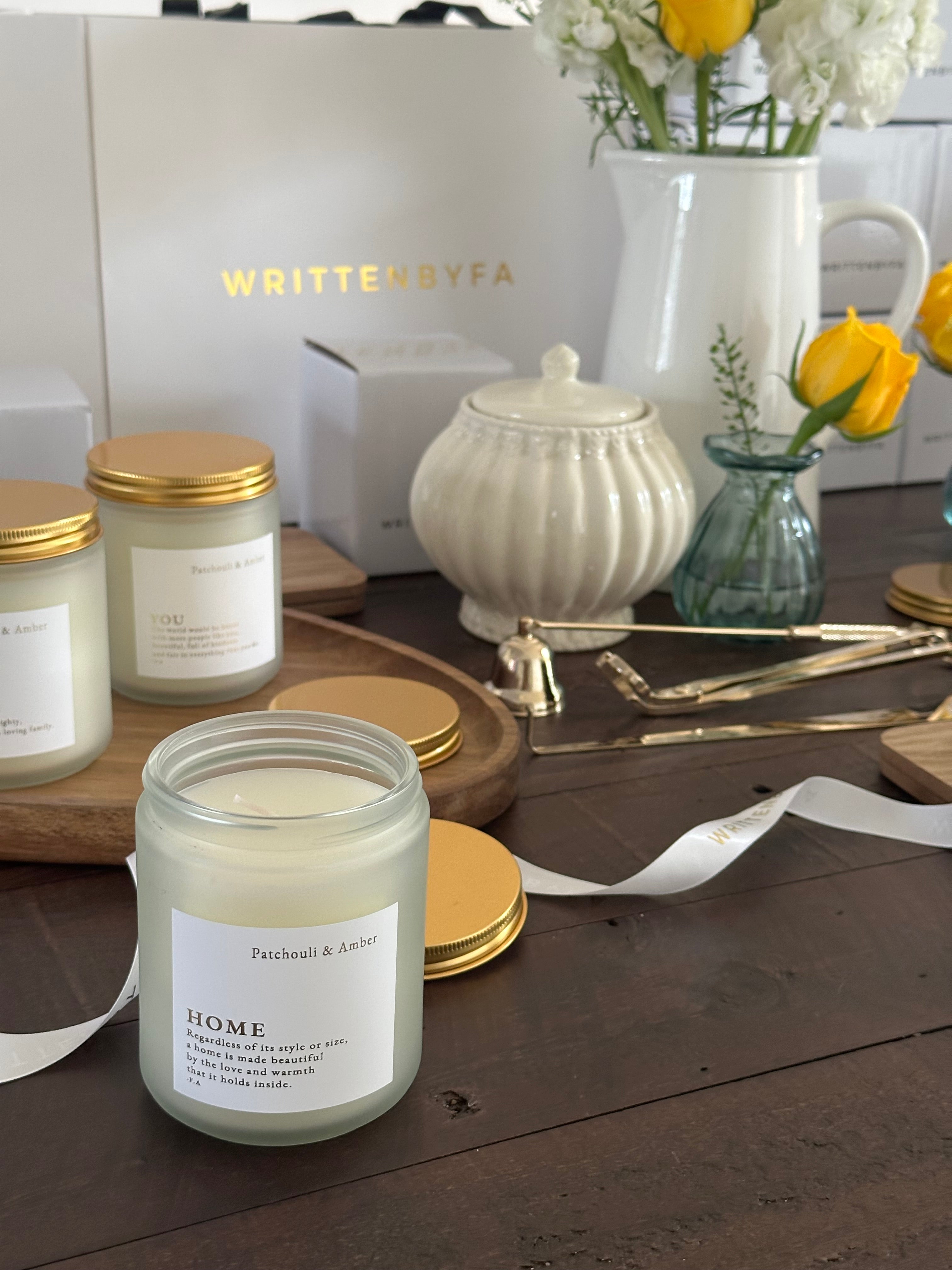 Home | White Frosted Candle