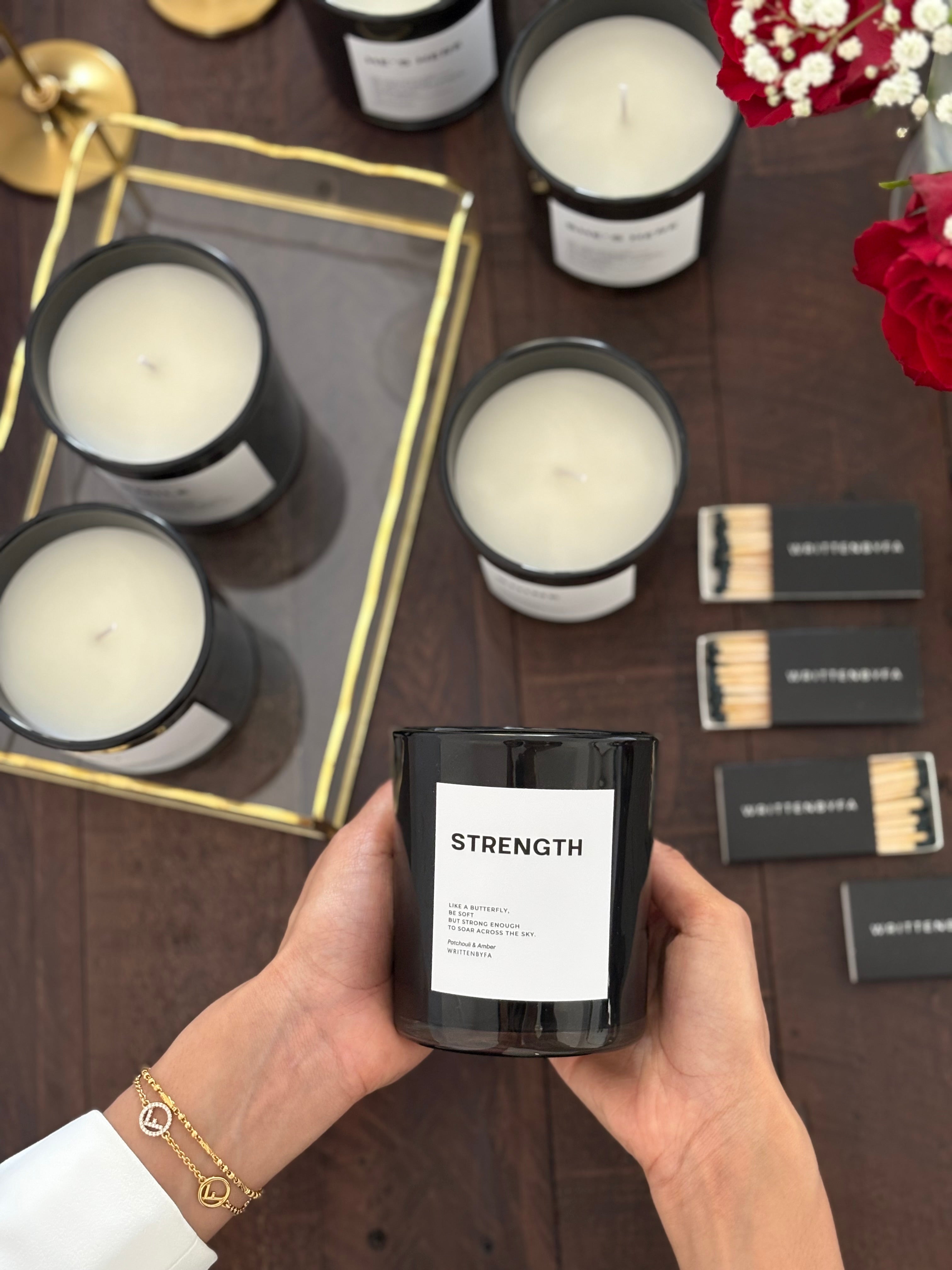 Strength| Black Gloss Candle
