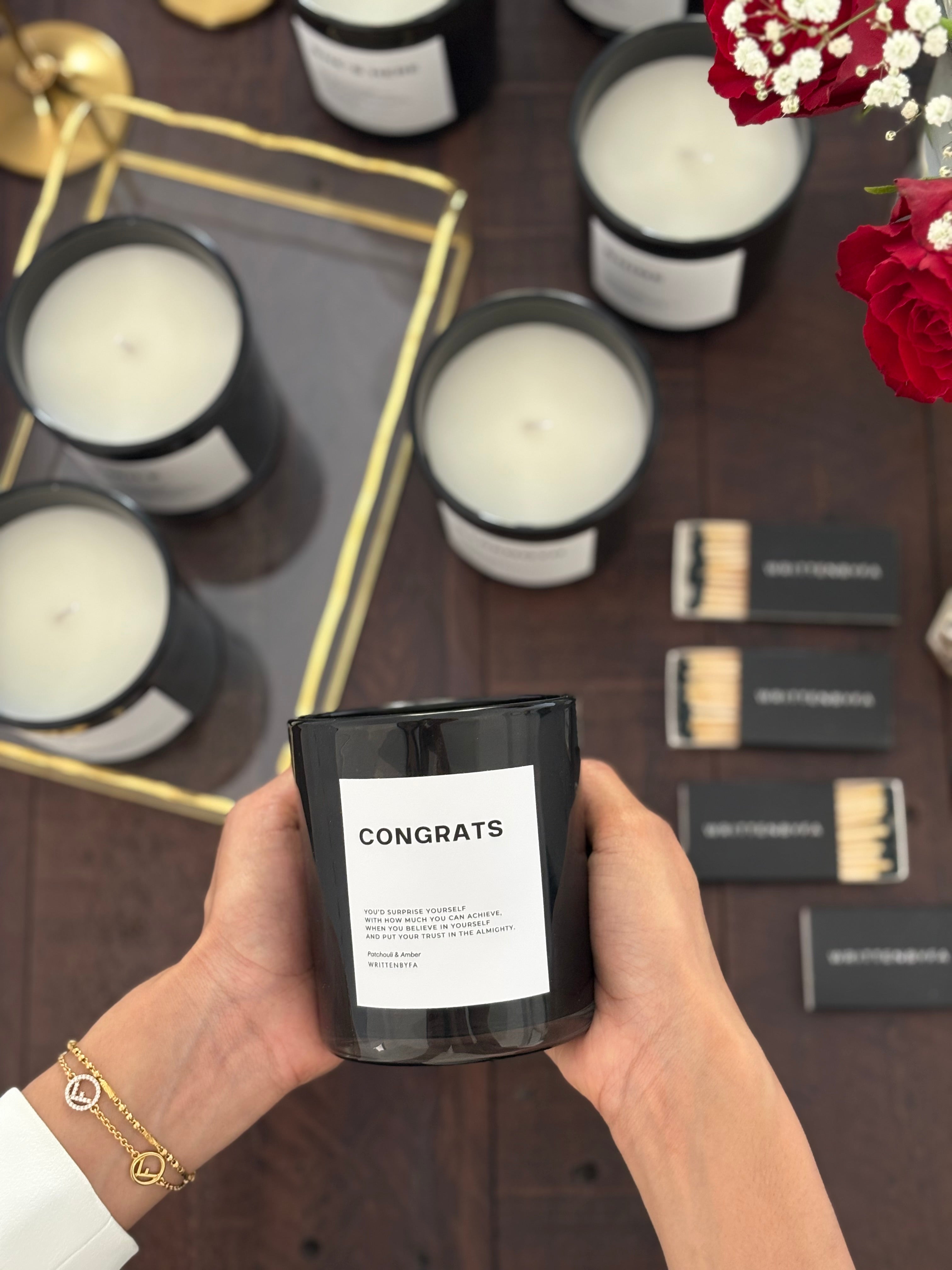 Congrats | Black Gloss Candle