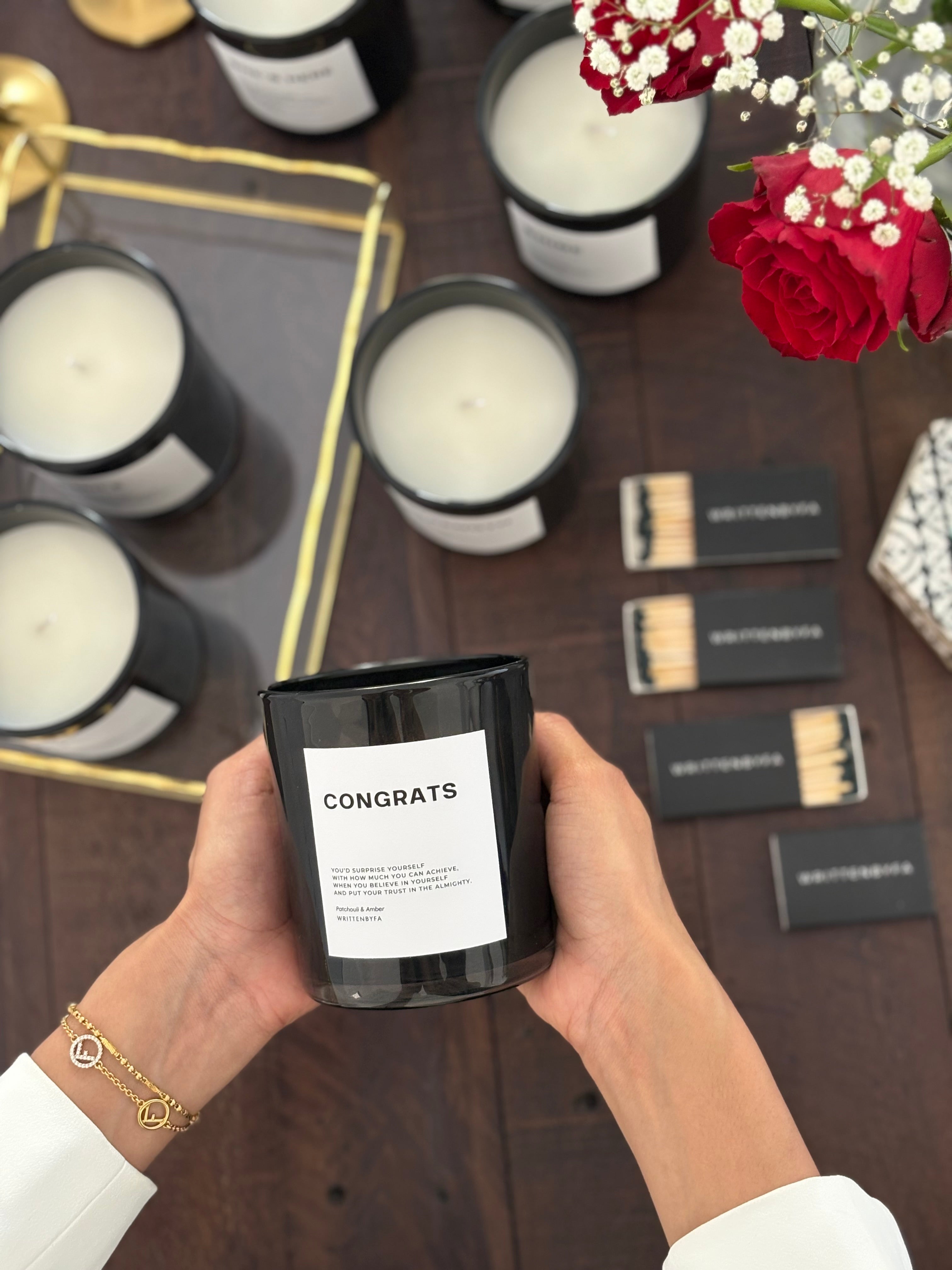 Congrats | Black Gloss Candle