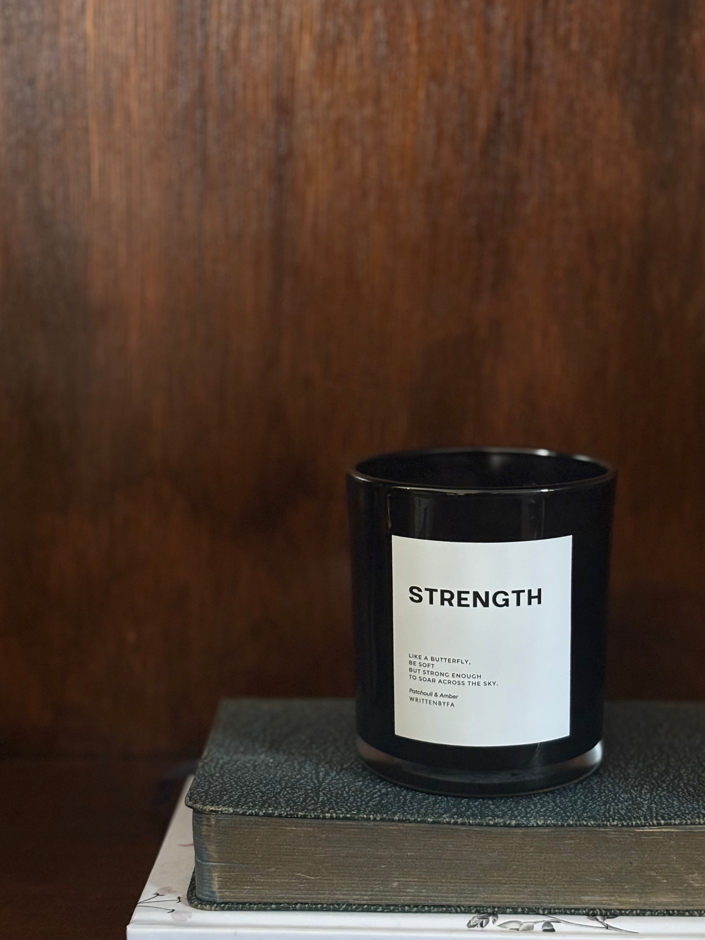 Strength| Black Gloss Candle