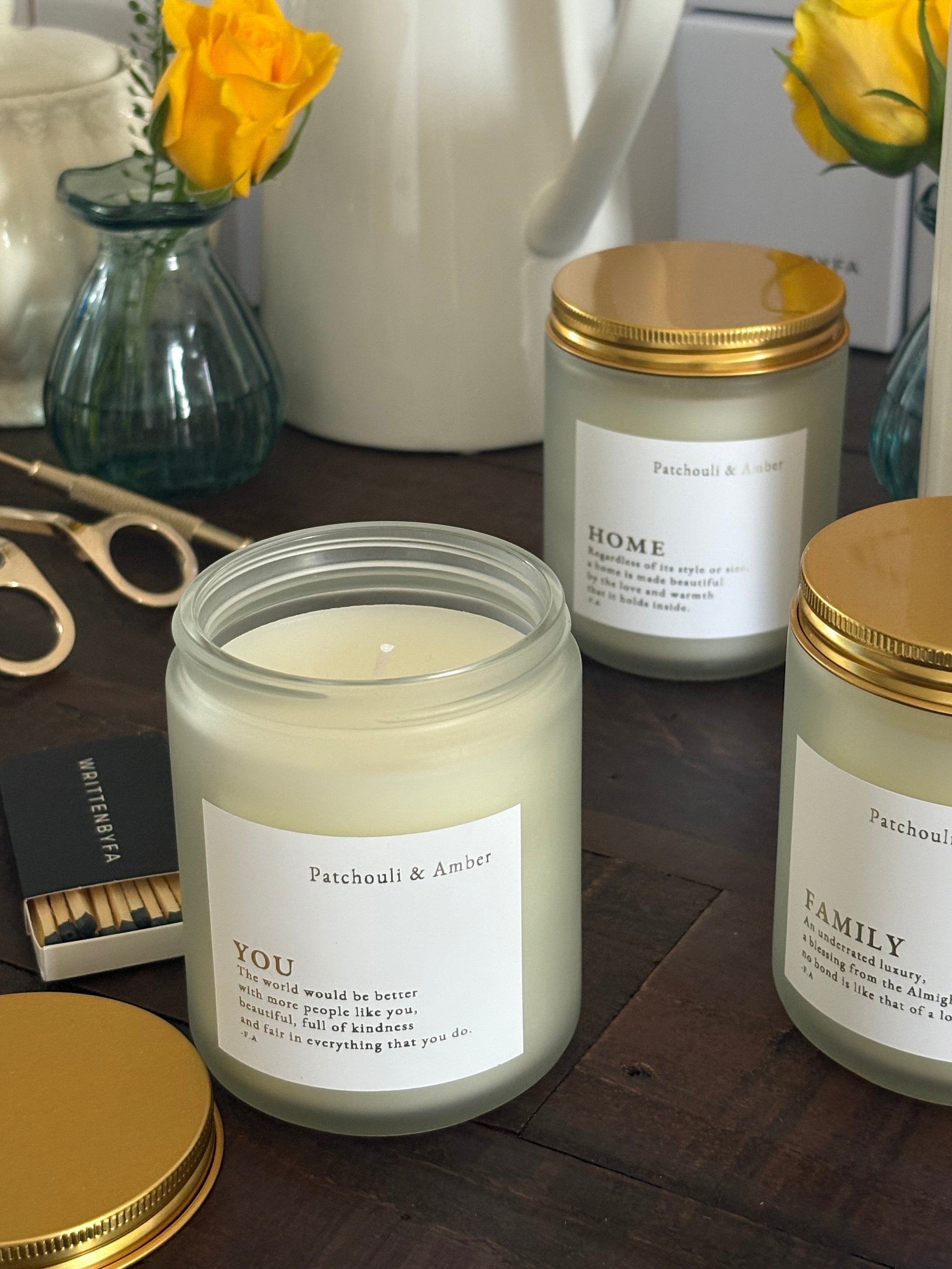 You | White Frosted Candle