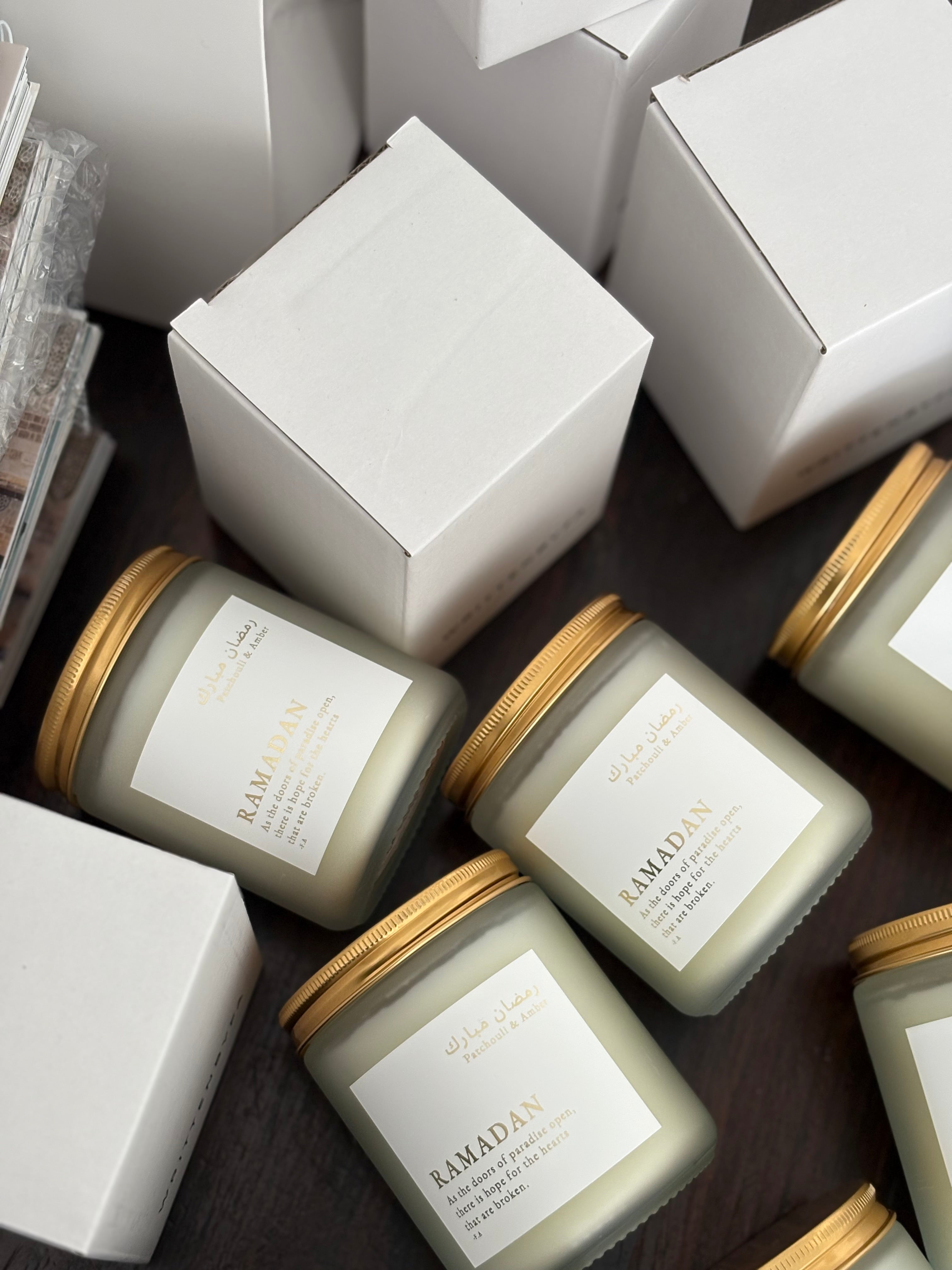 Ramadan | White Frosted Candle