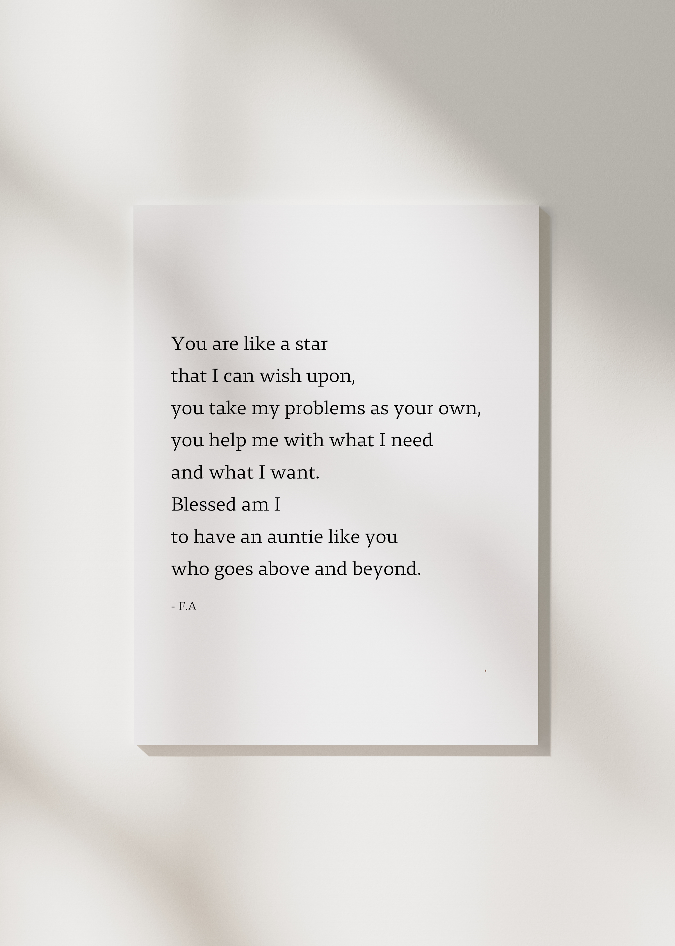 "Blessed am I" | Auntie