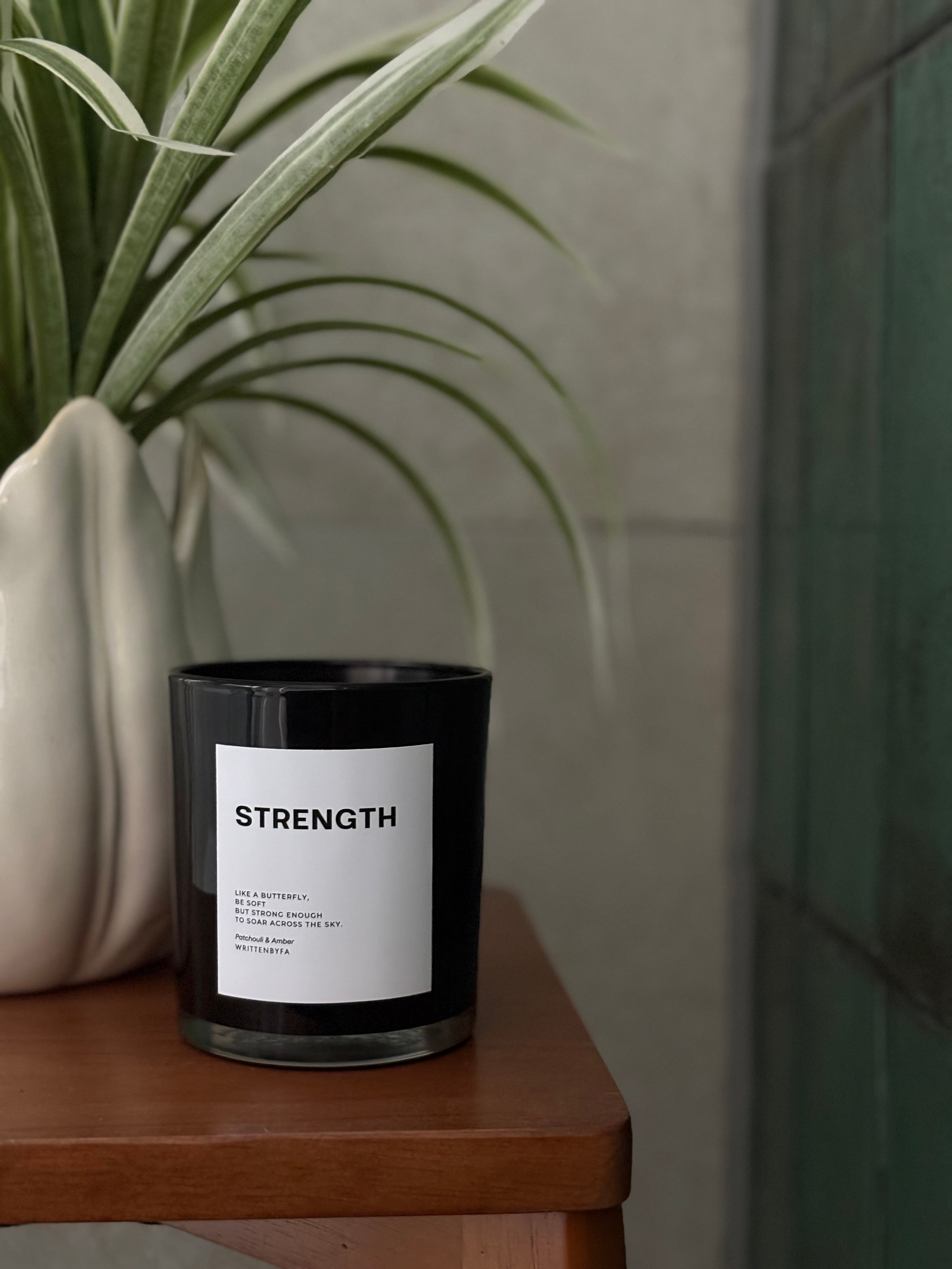 Strength| Black Gloss Candle
