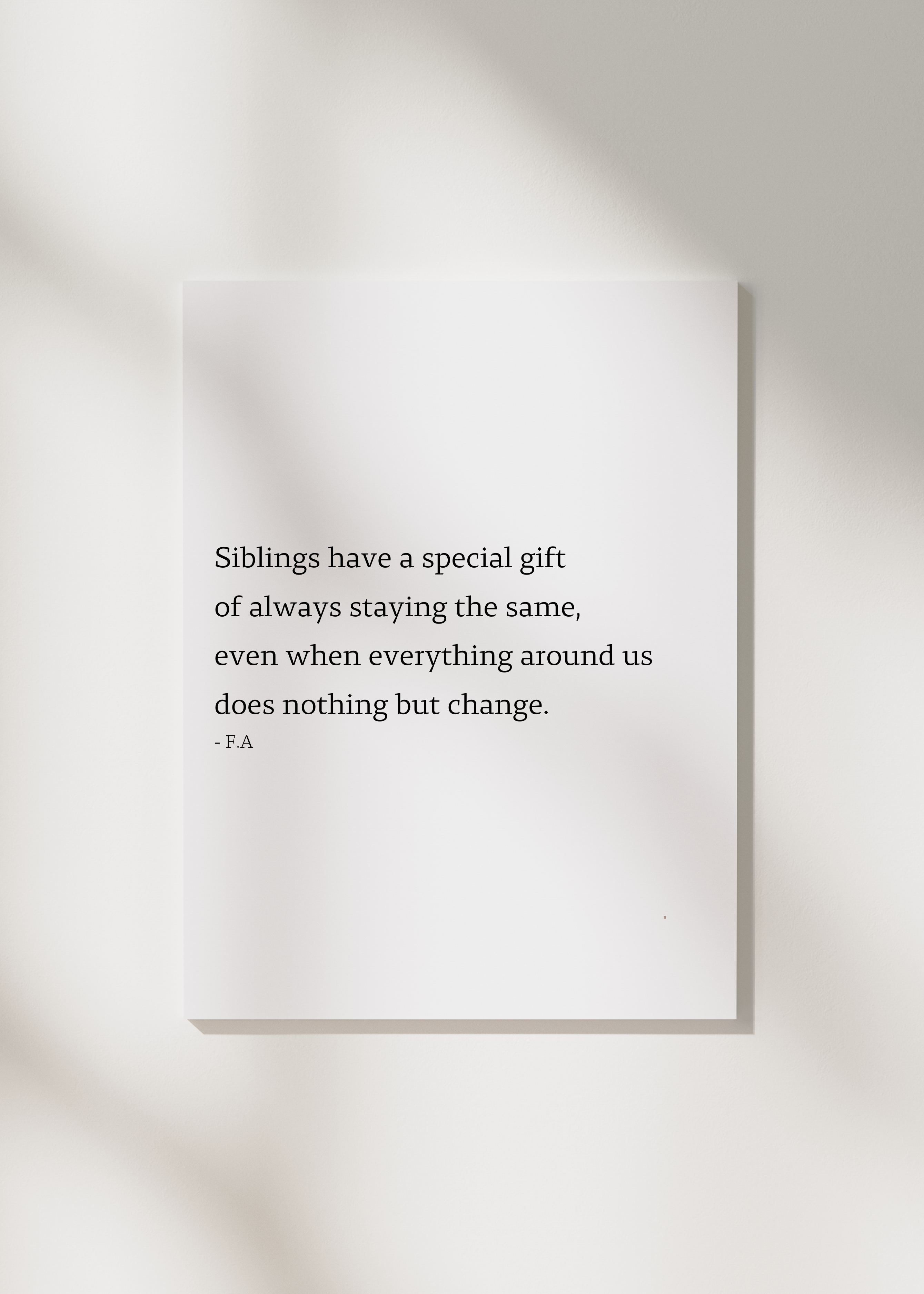 "Siblings" | Brother