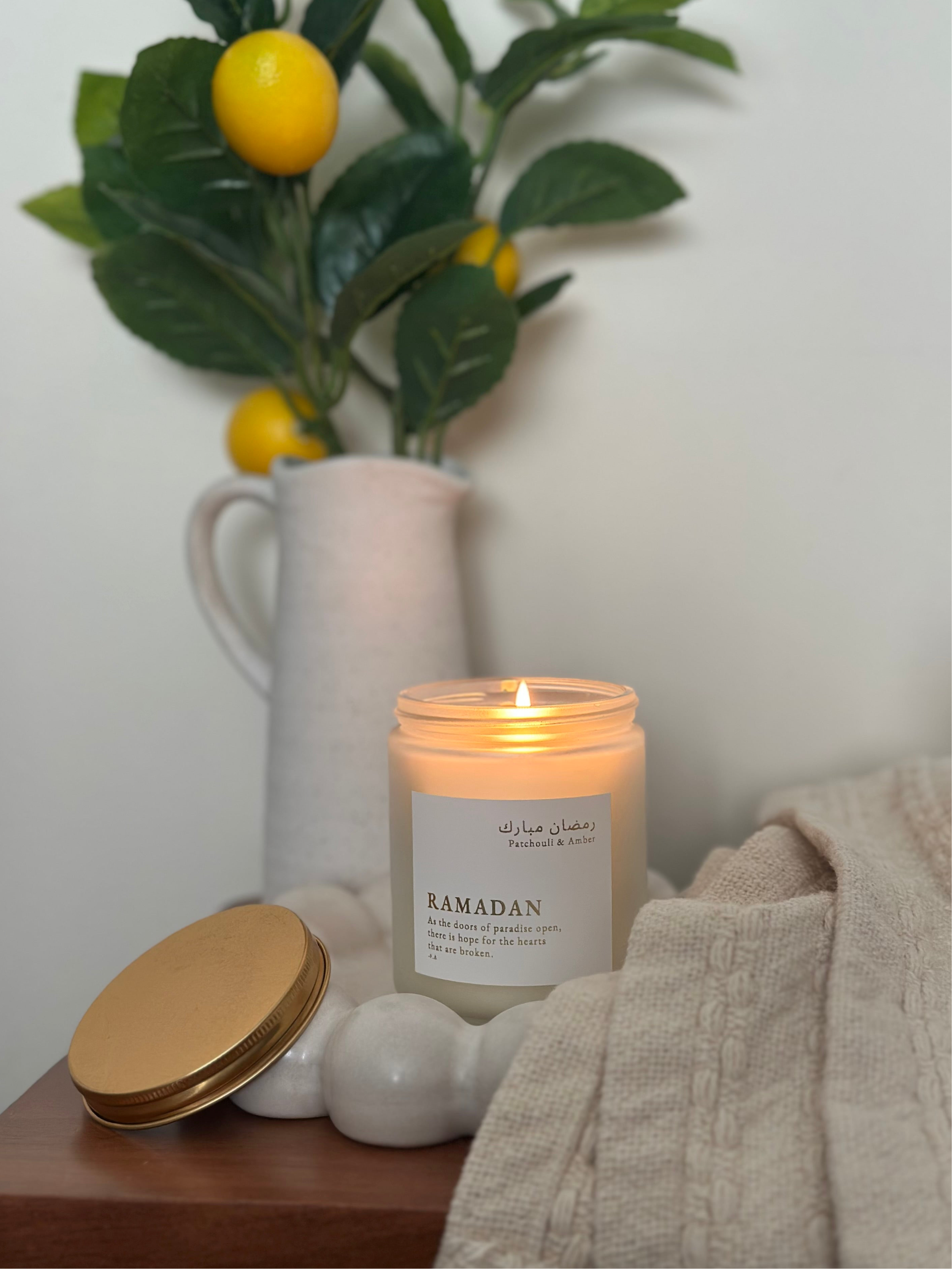 Ramadan | White Frosted Candle