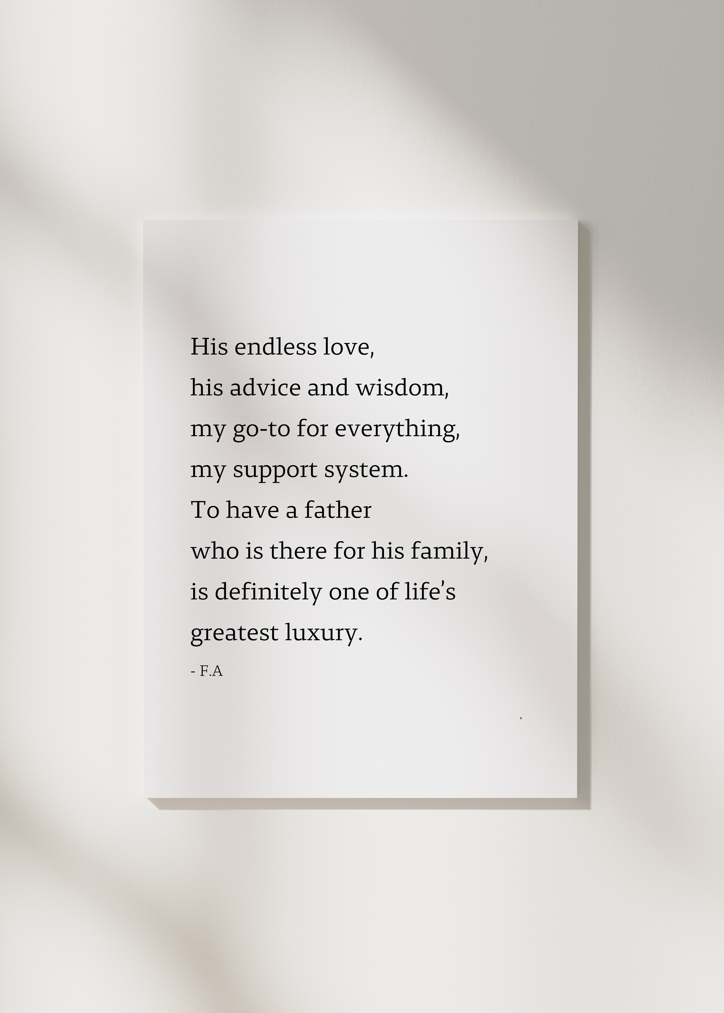 "His endless love" | Father