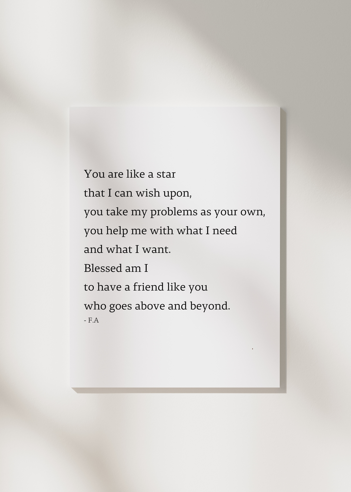 "Blessed am I" | Friend