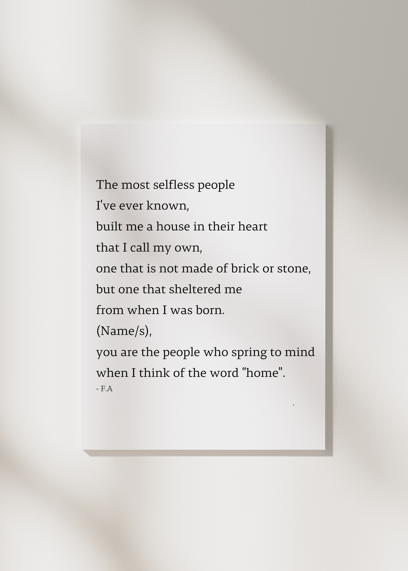 "Selfless" | Grandparents