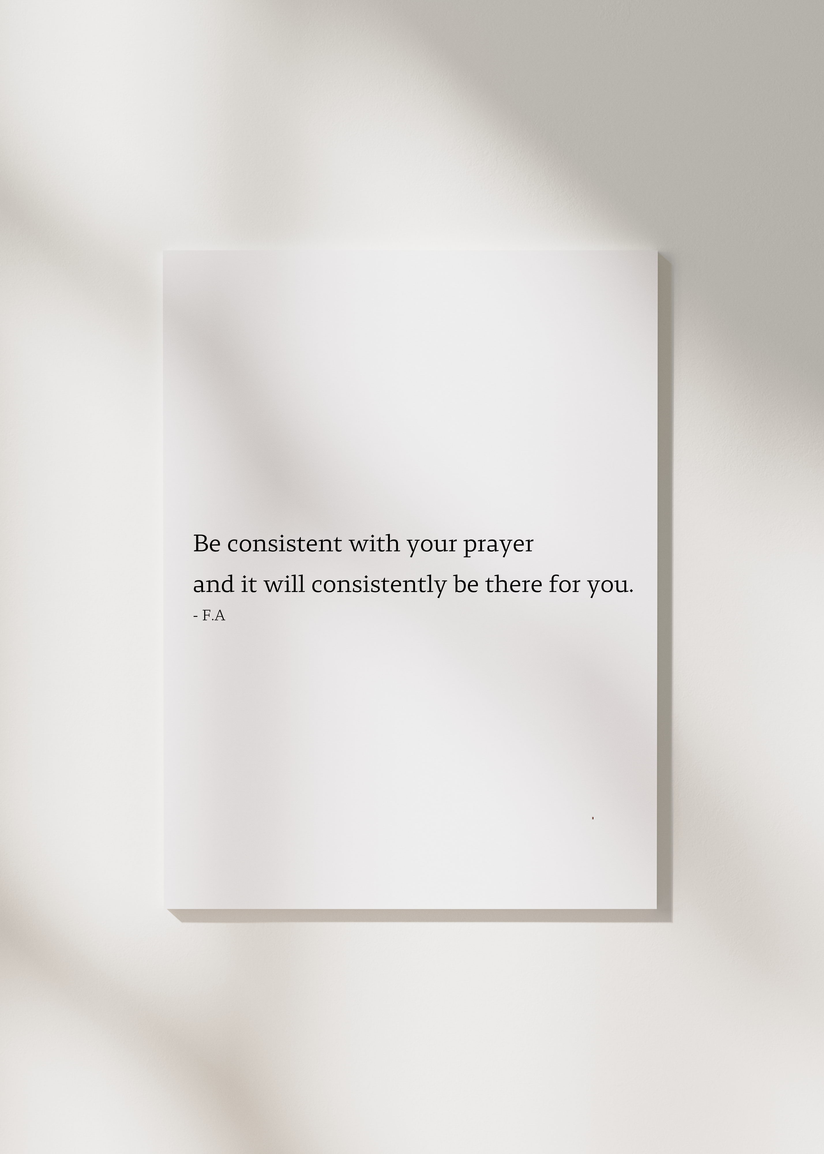 "Consistent" | Islamic Home Decor