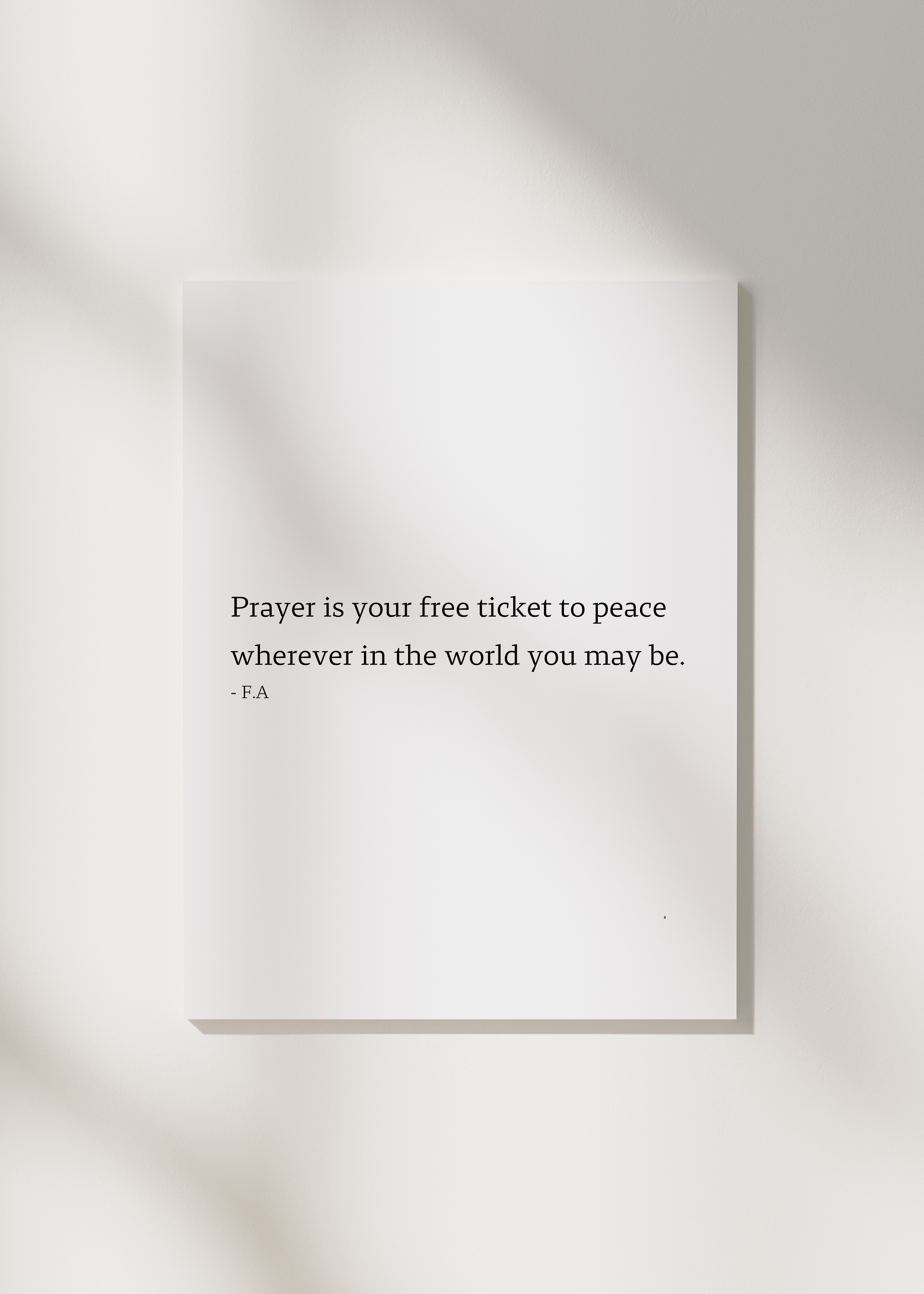 "Free Ticket" | Islamic Home Decor