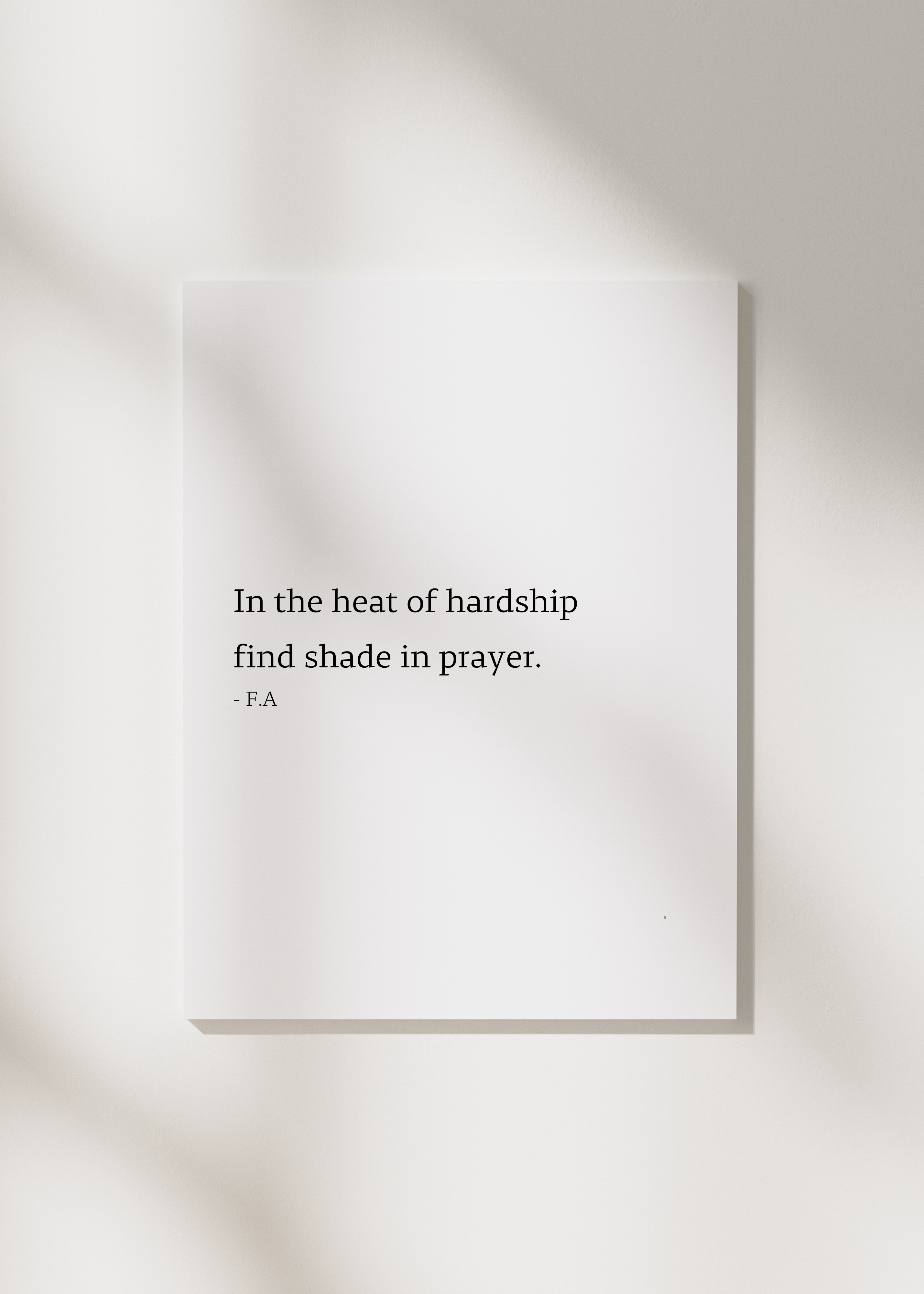 "Shade" | Islamic Home Decor