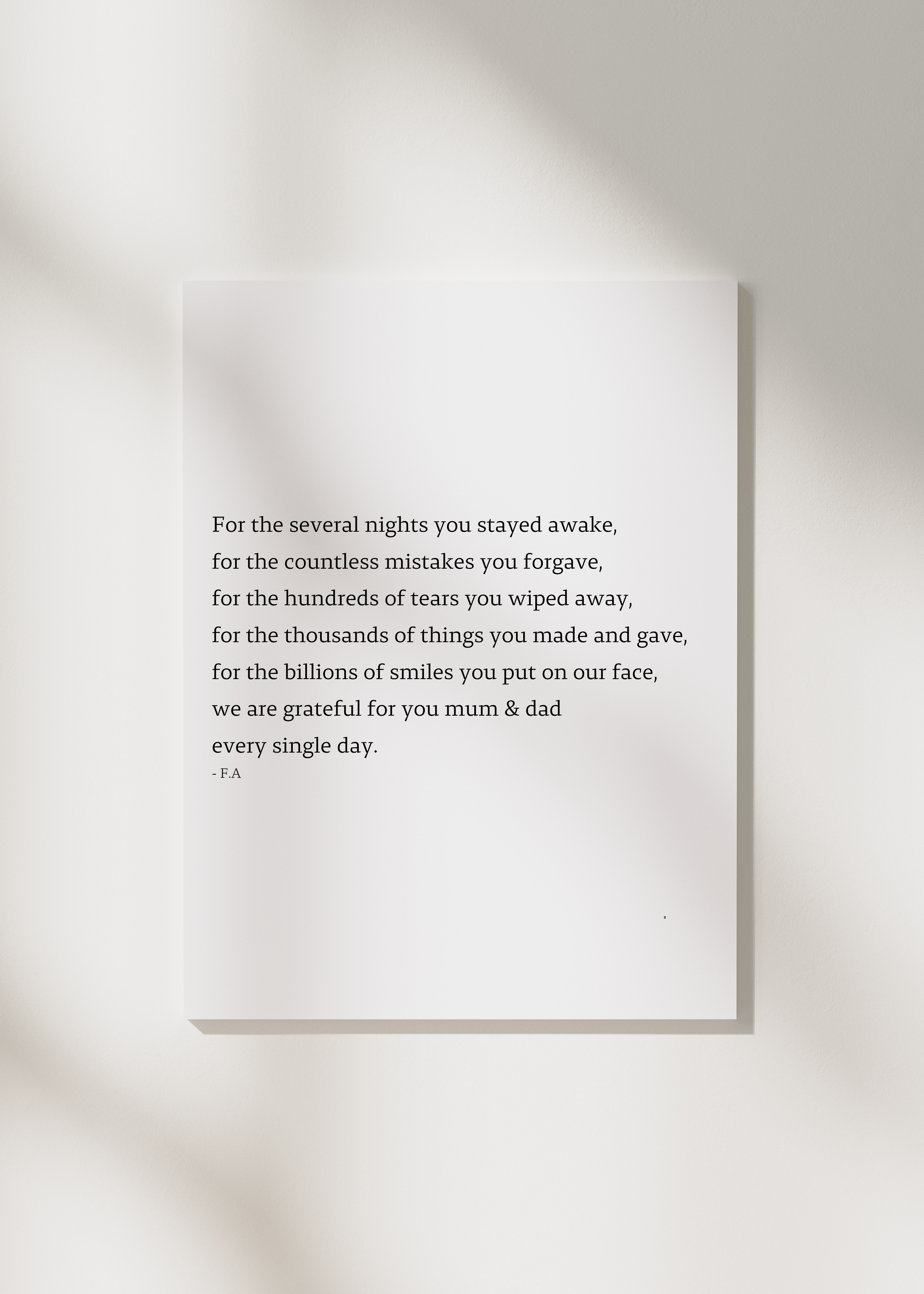 "Grateful" | Parents