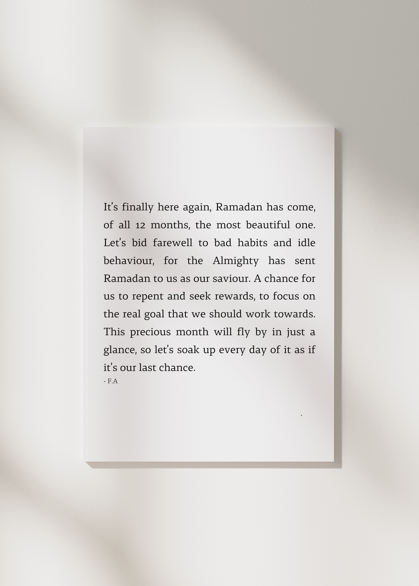 "It's finally here" | Ramadan