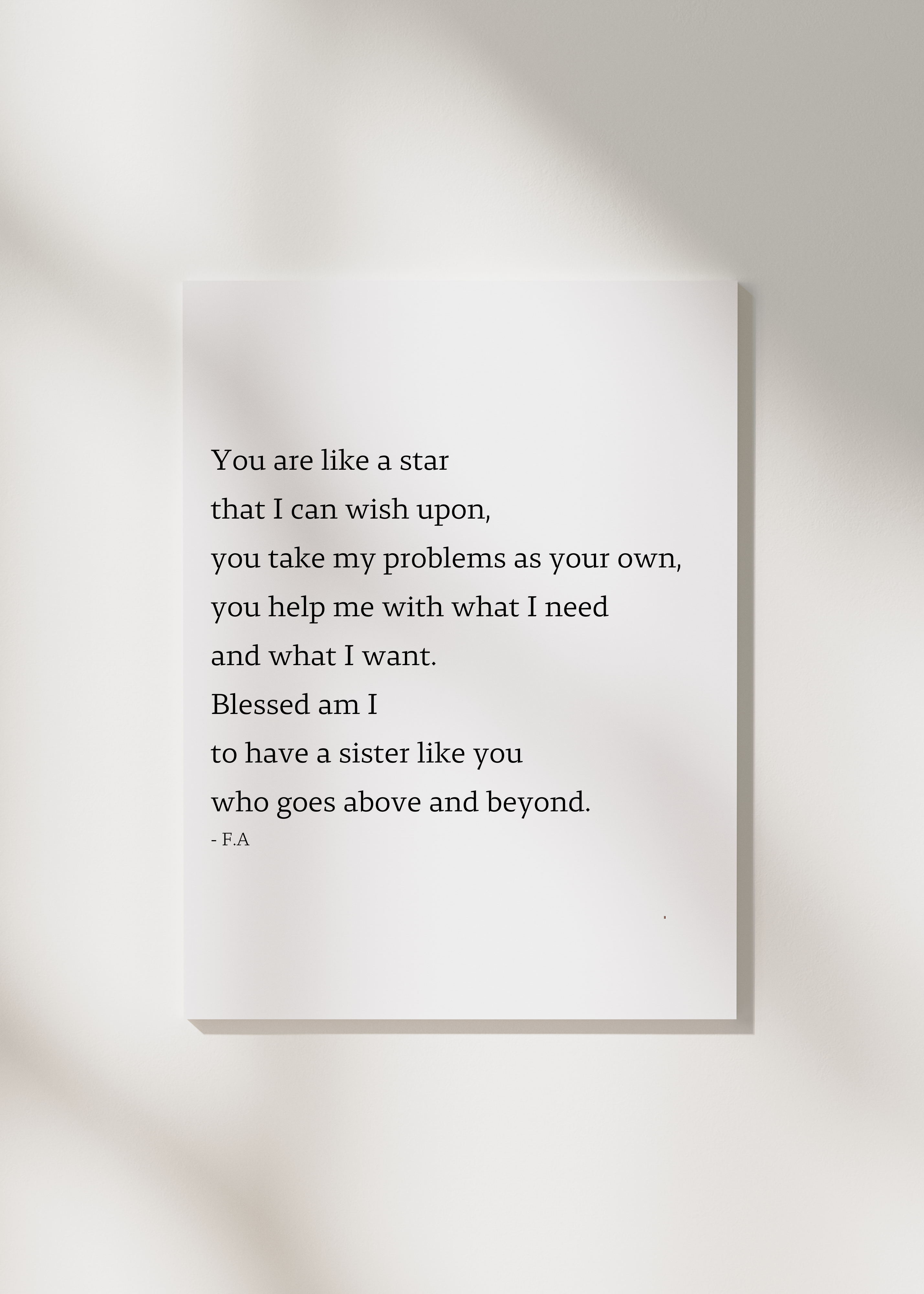 "Blessed am I" | Sister