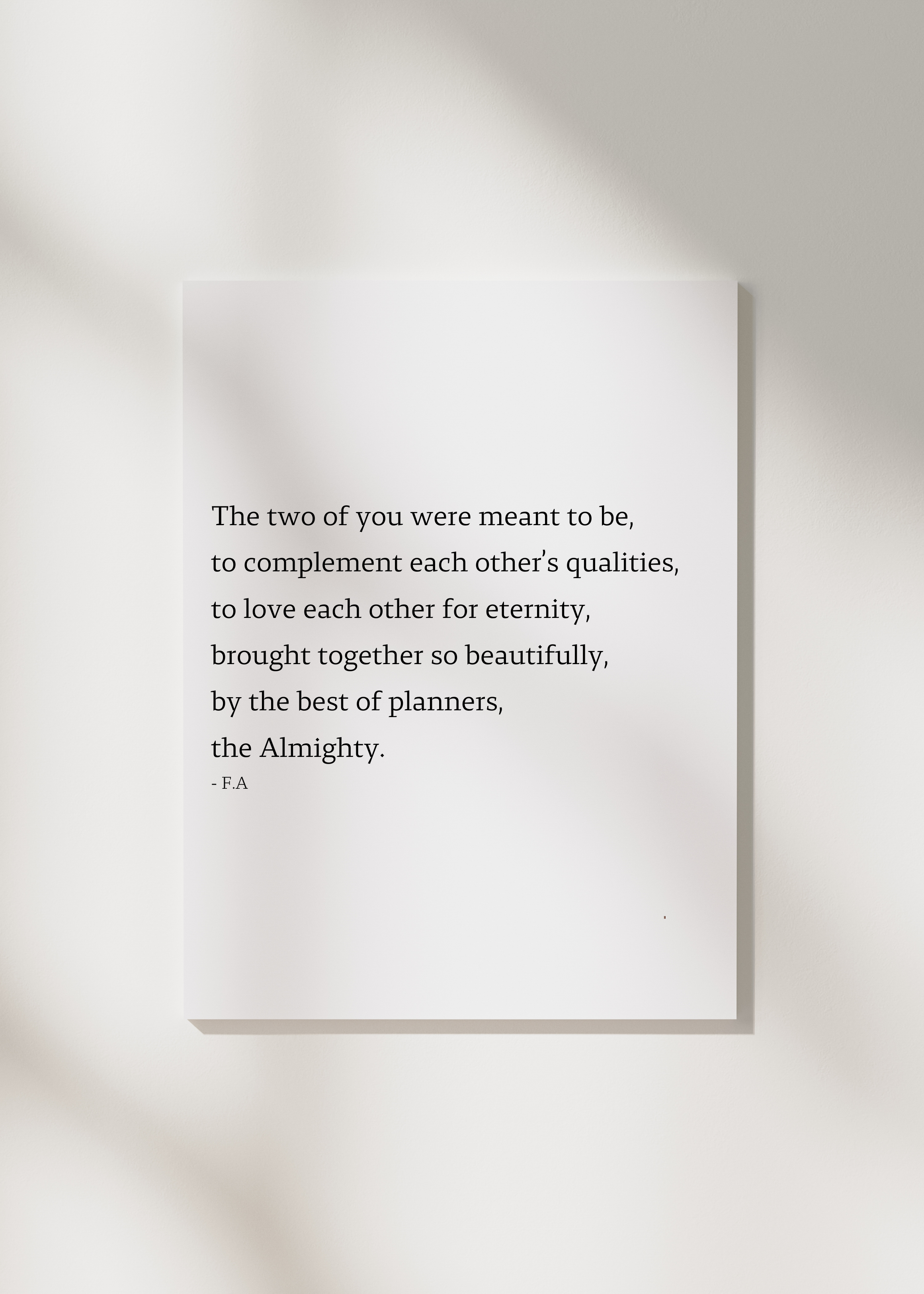 "The two of you" | Wedding