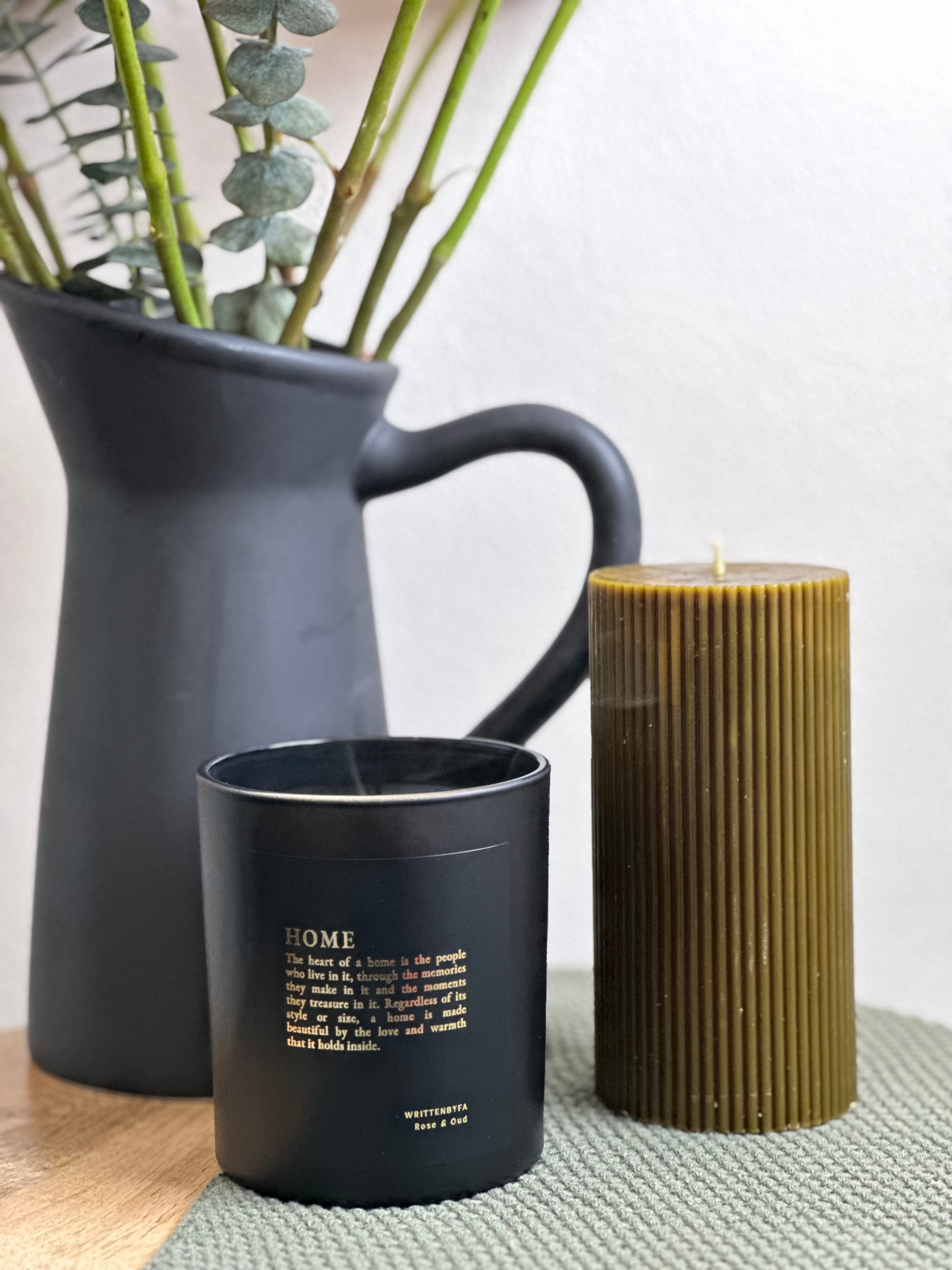 Home | Black Matt Rose & Oud Candle