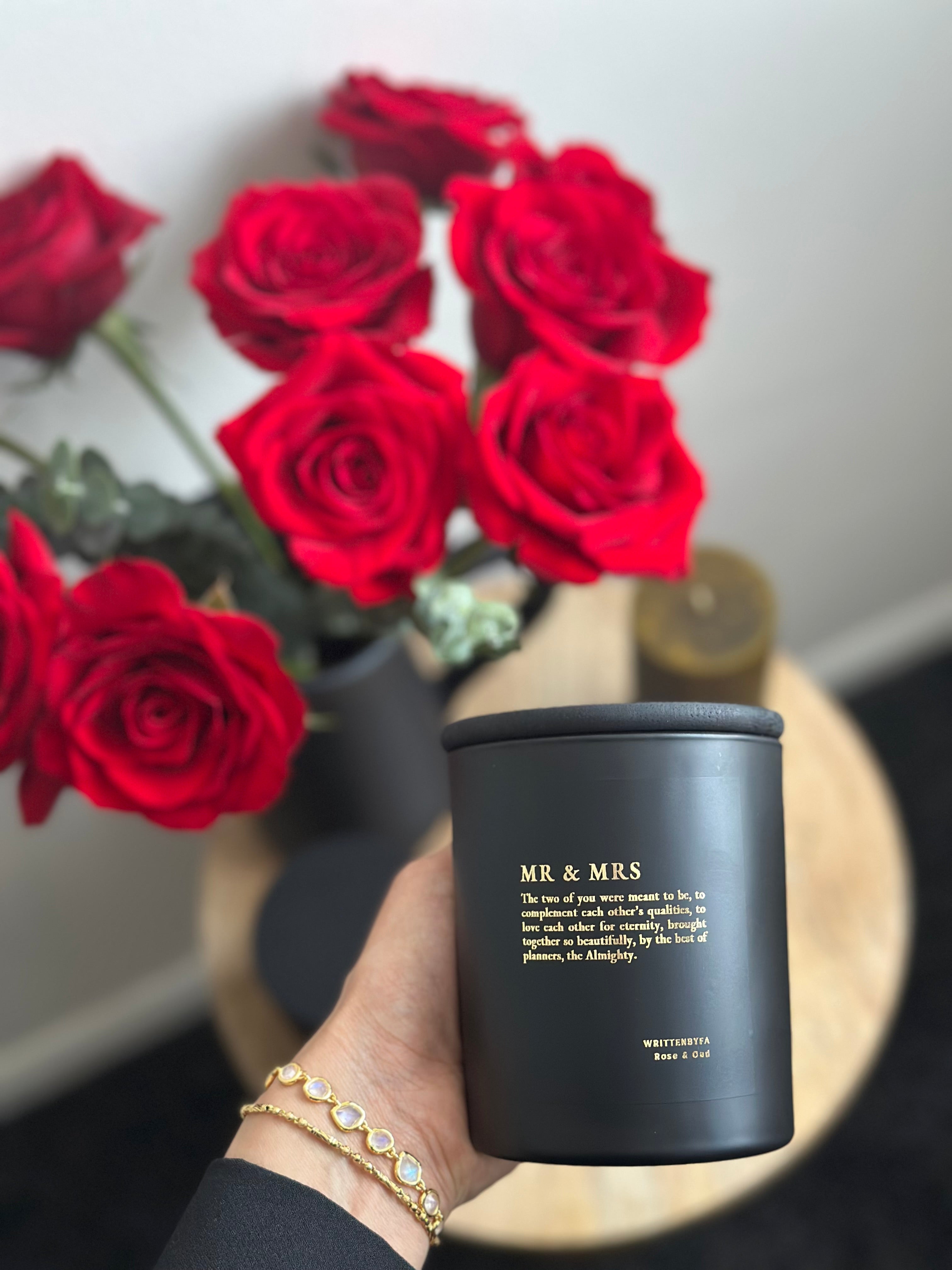 Mr & Mrs | Black Matt Rose & Oud Candle