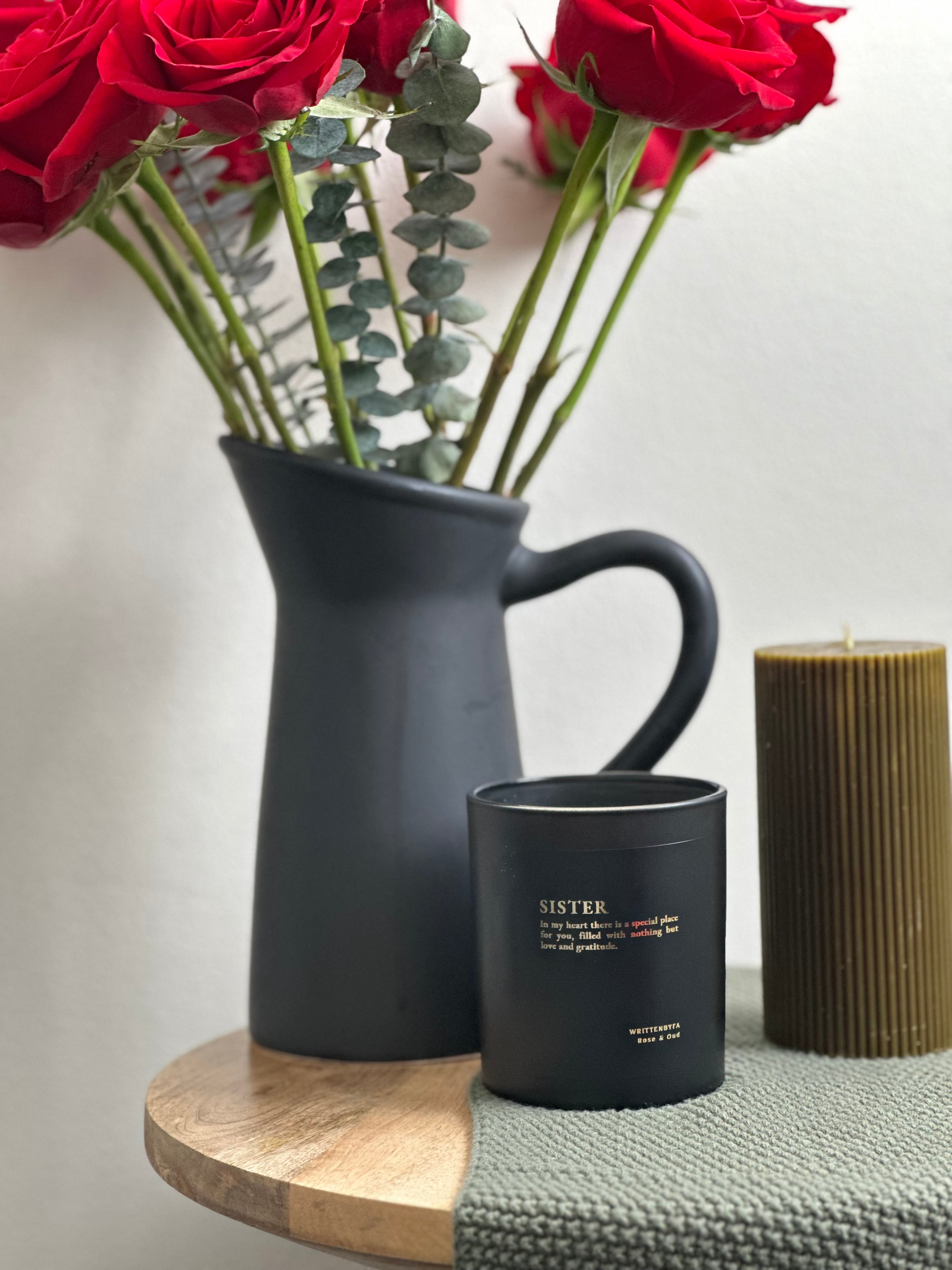 Sister | Black Matt Rose & Oud Candle