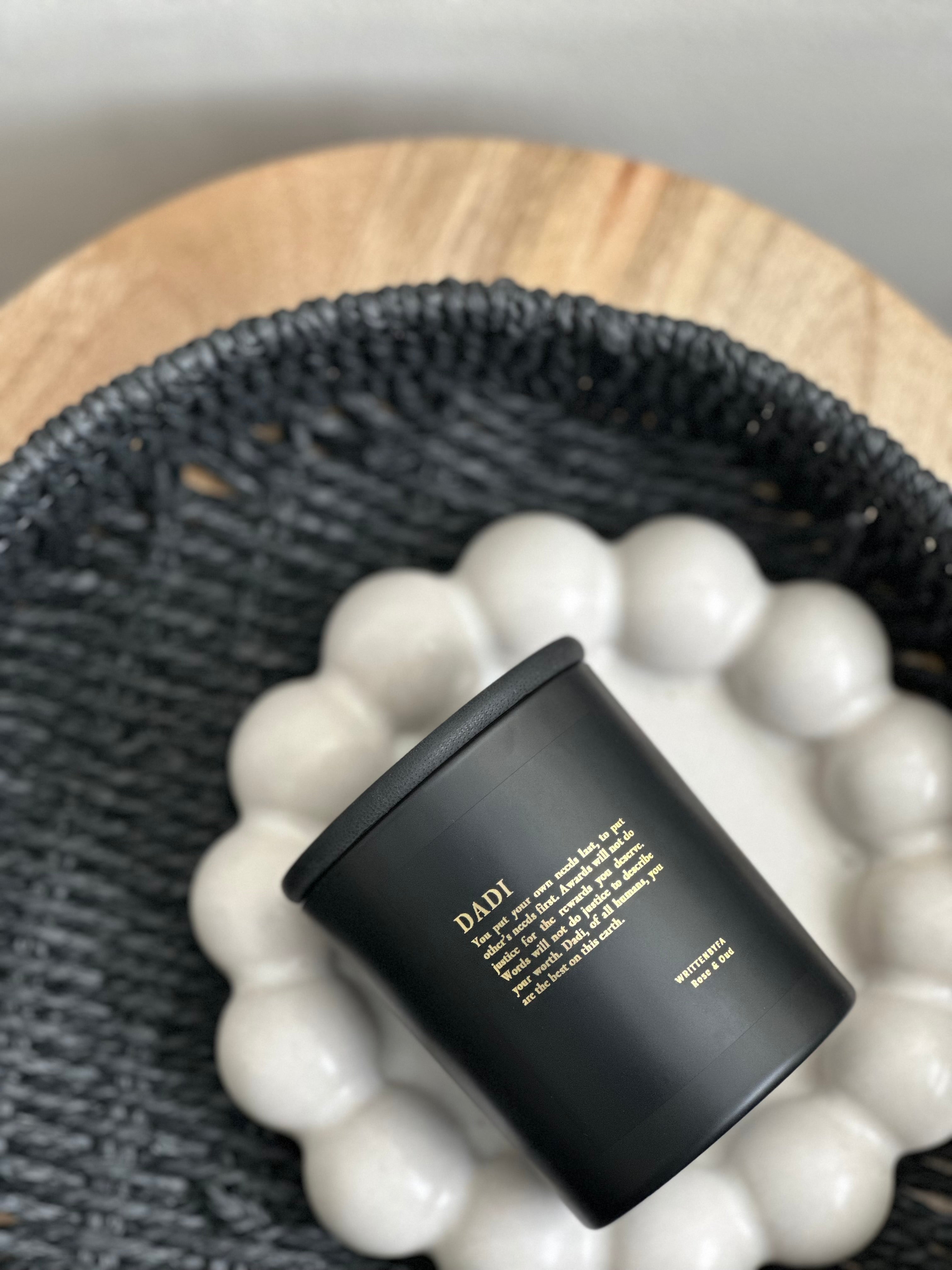 Dadi | Black Matt Rose & Oud Candle