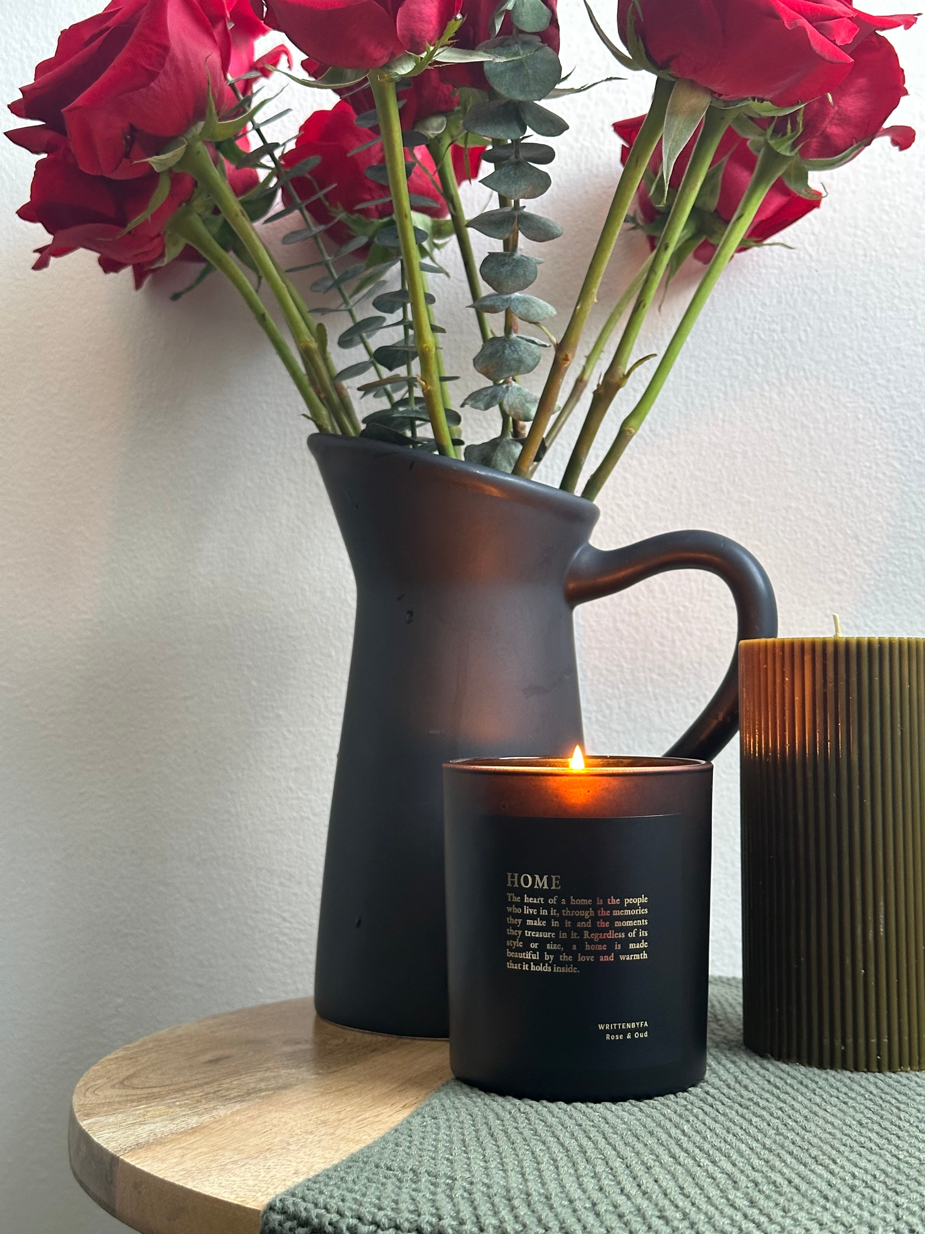 Home | Black Matt Rose & Oud Candle