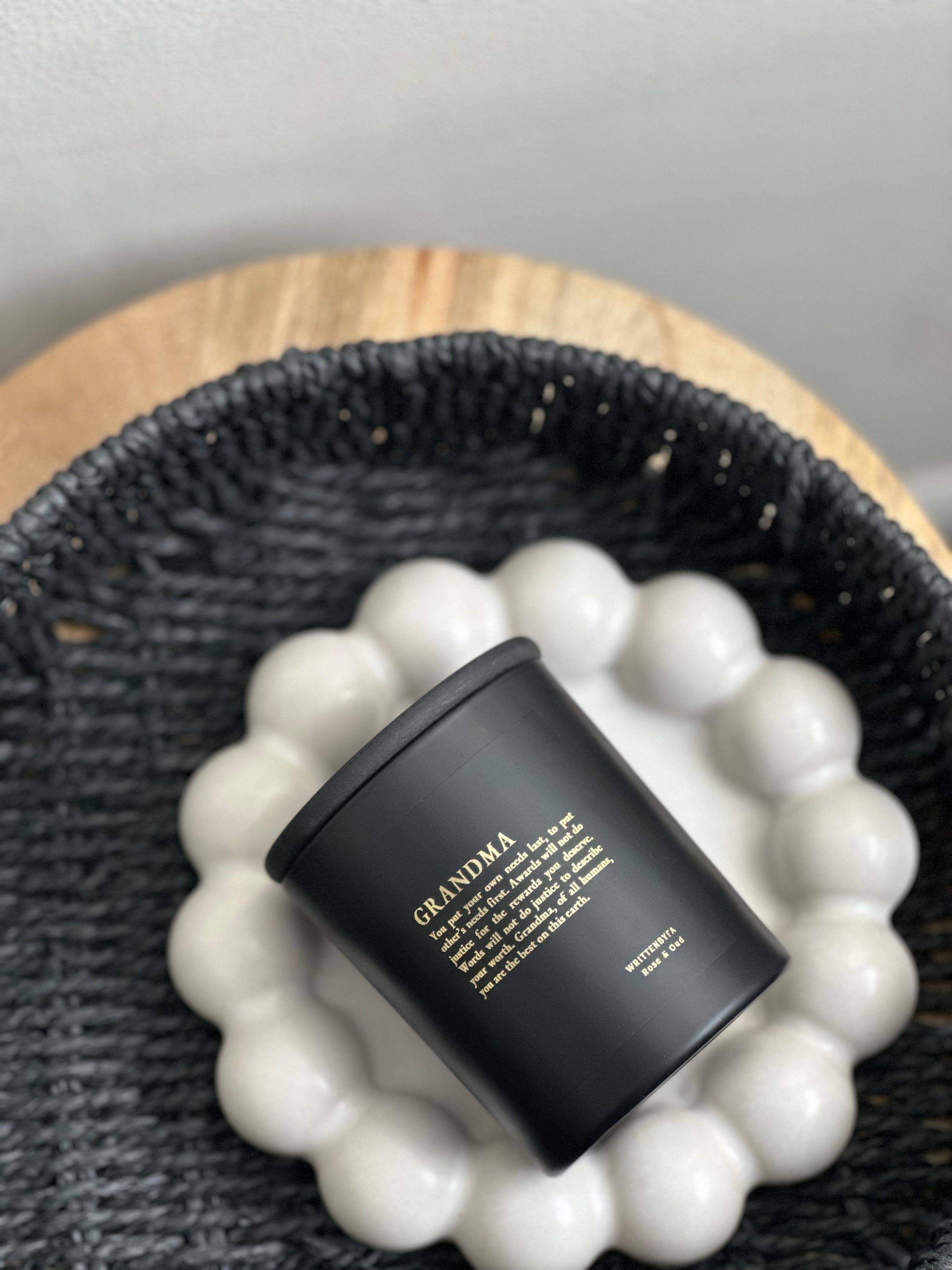 Grandma | Black Matt Rose & Oud Candle
