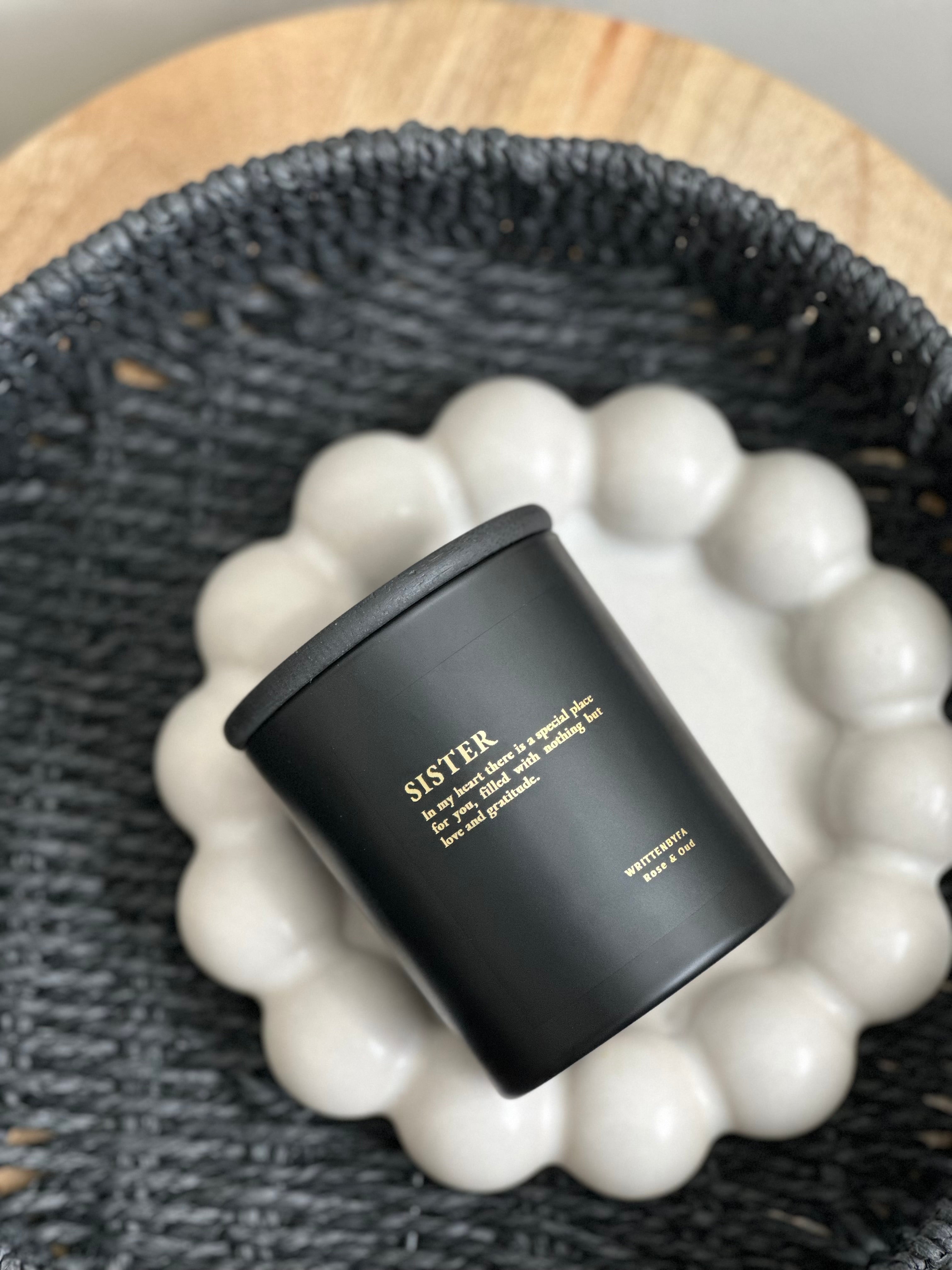 Sister | Black Matt Rose & Oud Candle