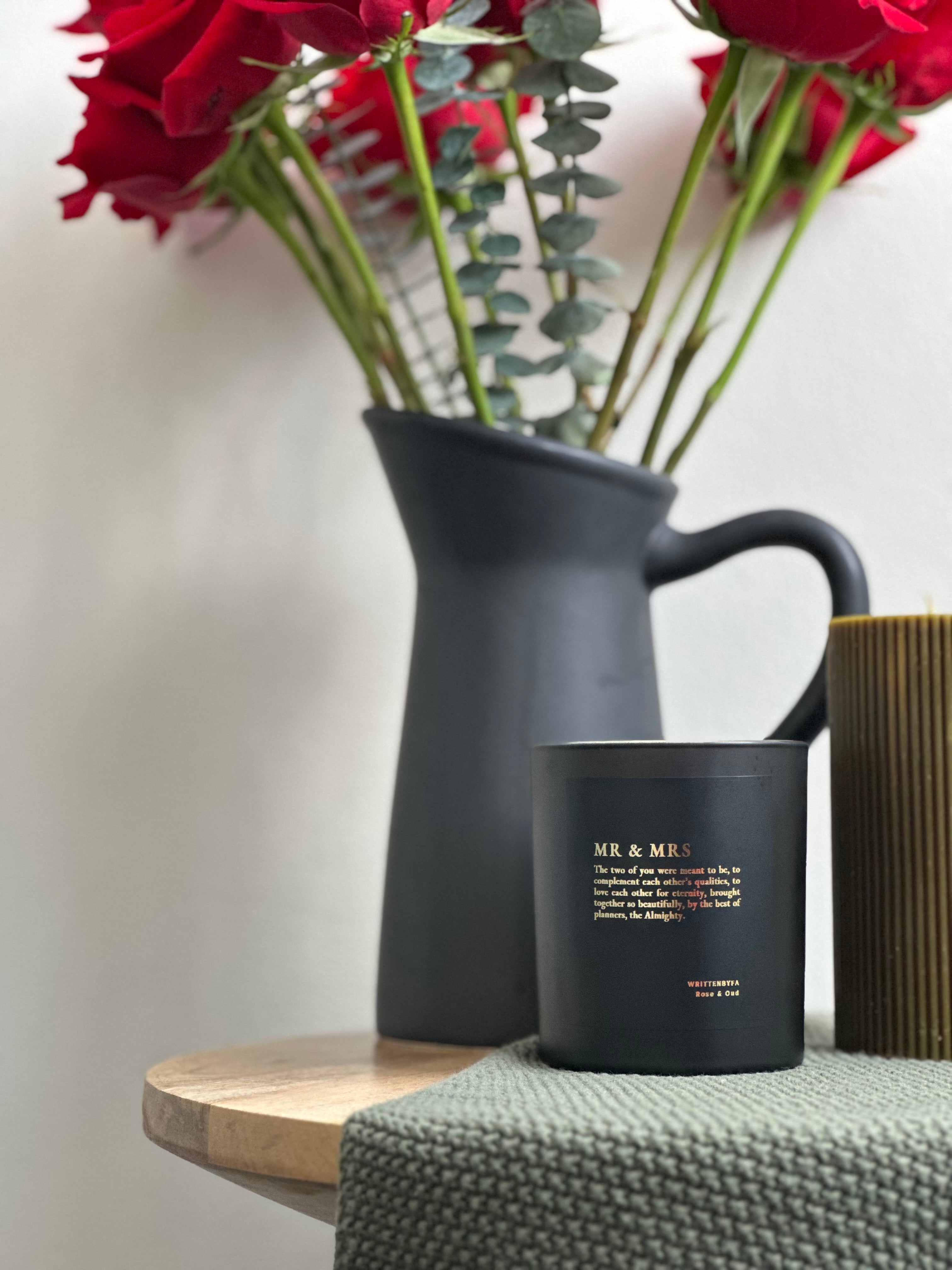 Mr & Mrs | Black Matt Rose & Oud Candle
