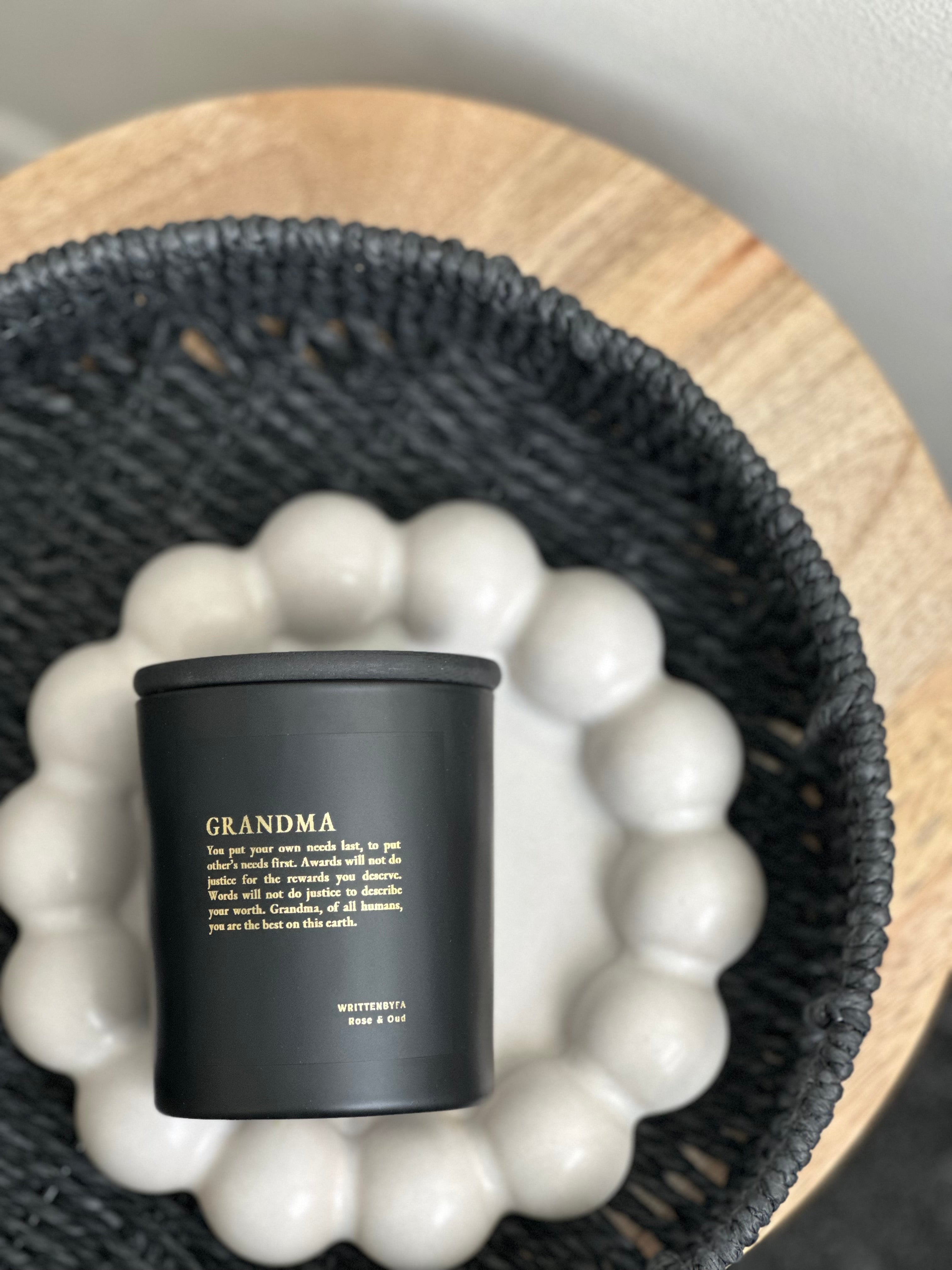 Grandma | Black Matt Rose & Oud Candle