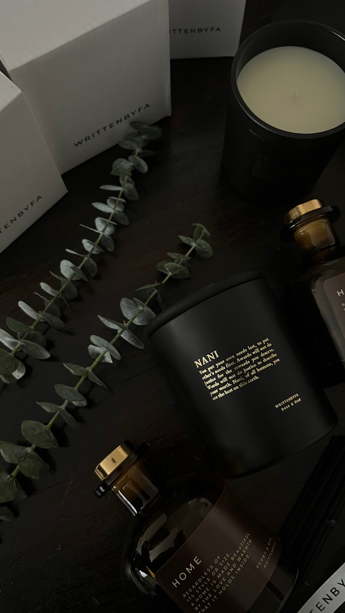 Nani | Black Matt Rose & Oud Candle