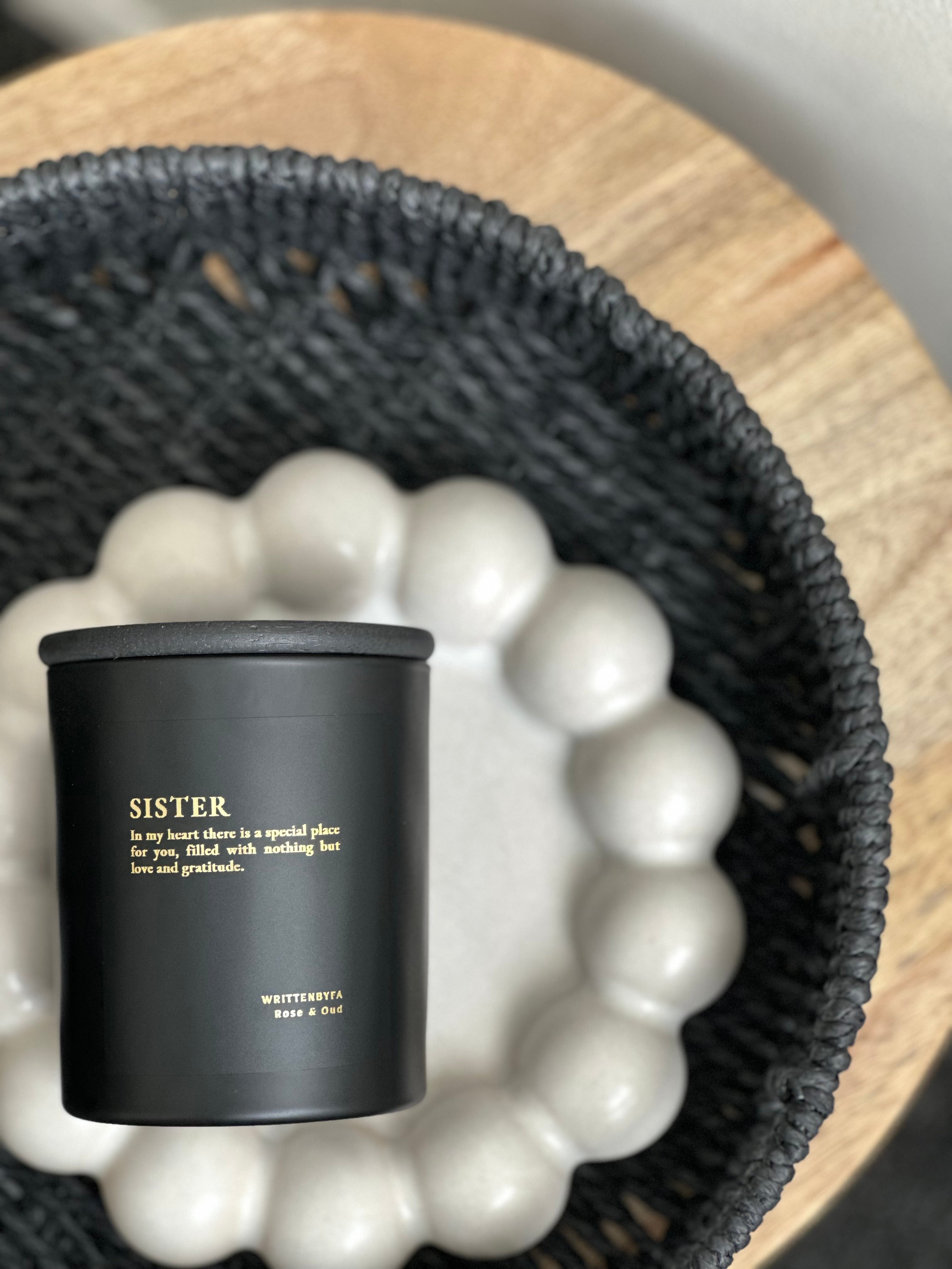 Sister | Black Matt Rose & Oud Candle
