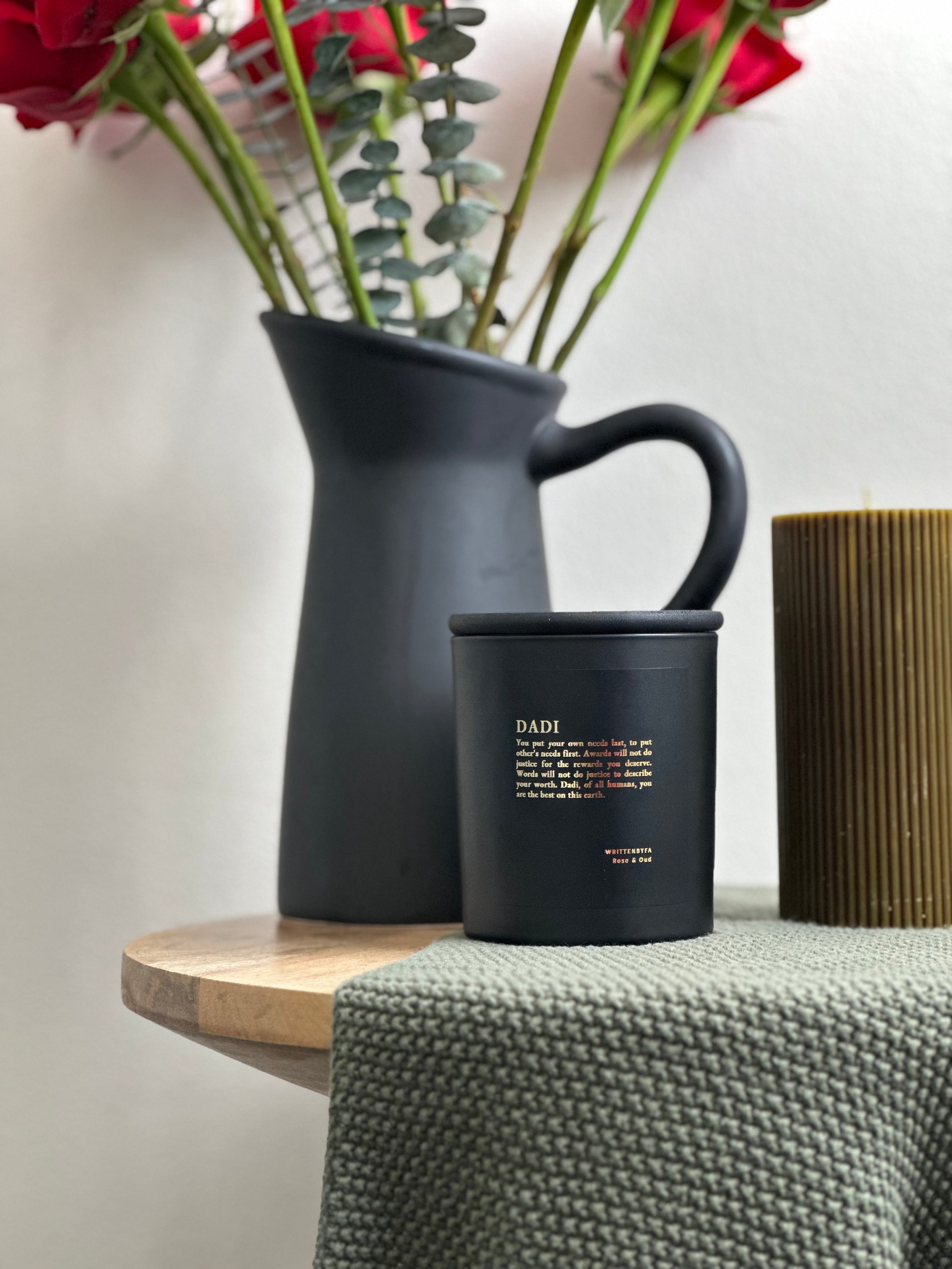 Dadi | Black Matt Rose & Oud Candle
