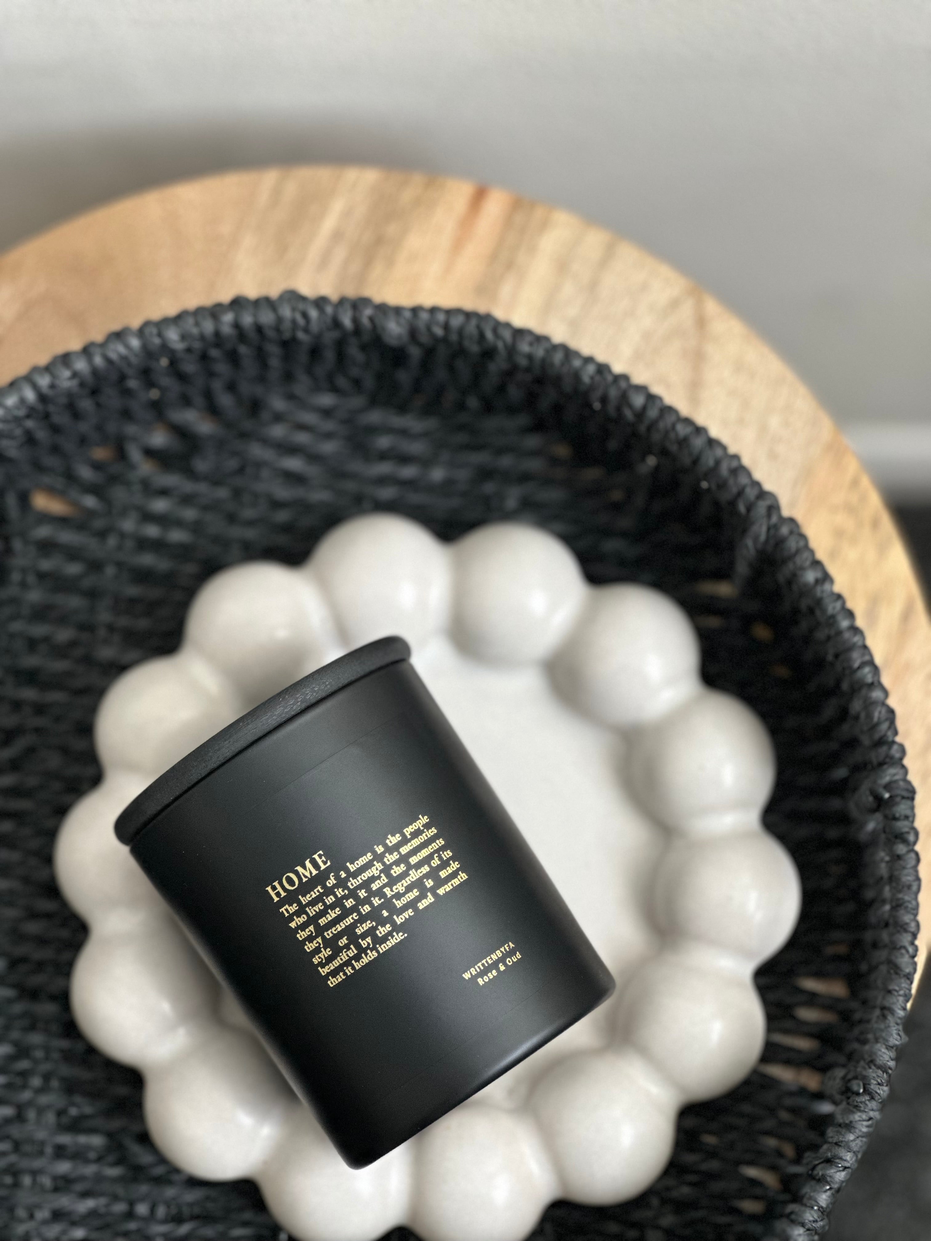 Home | Black Matt Rose & Oud Candle