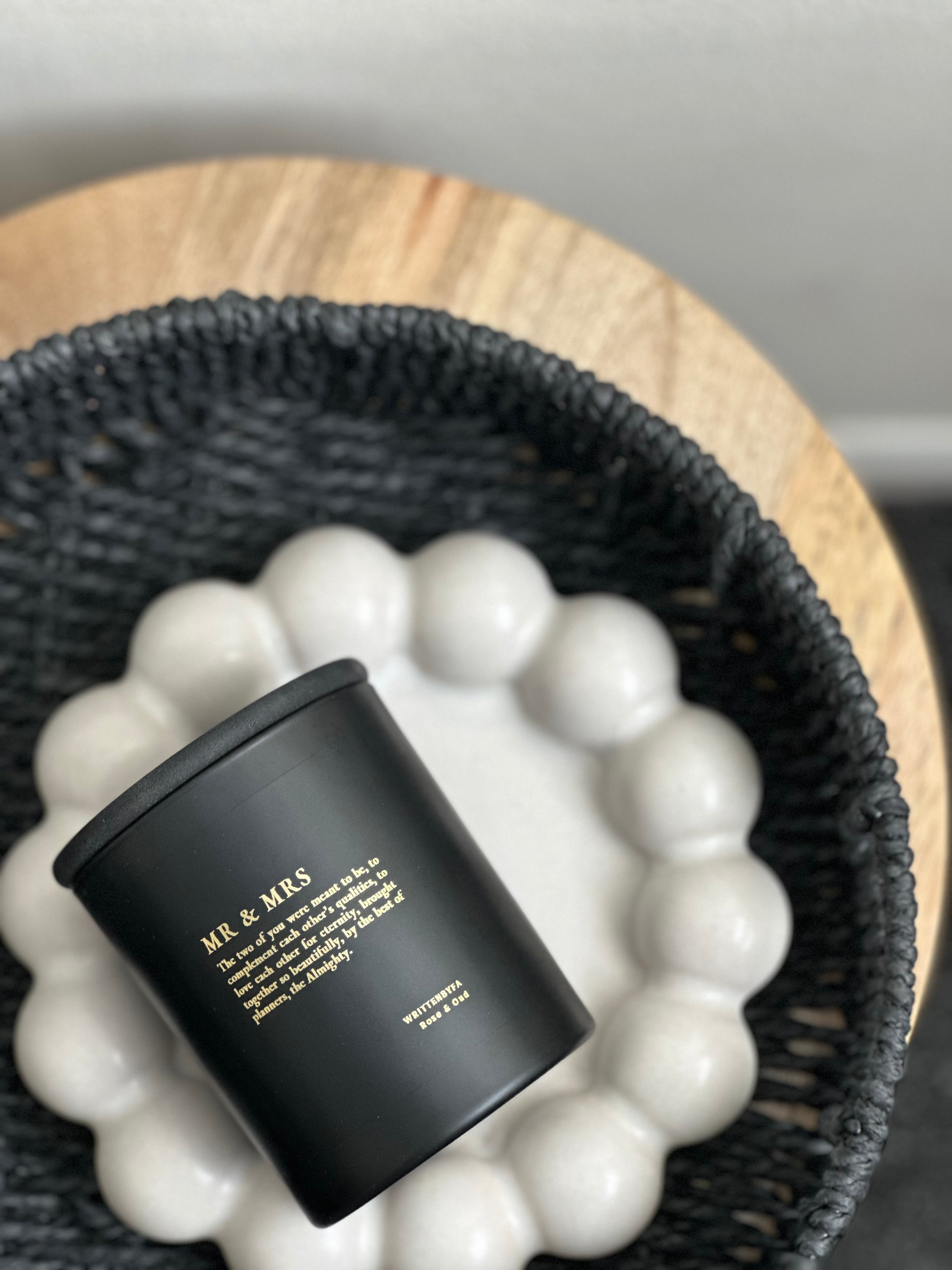 Mr & Mrs | Black Matt Rose & Oud Candle
