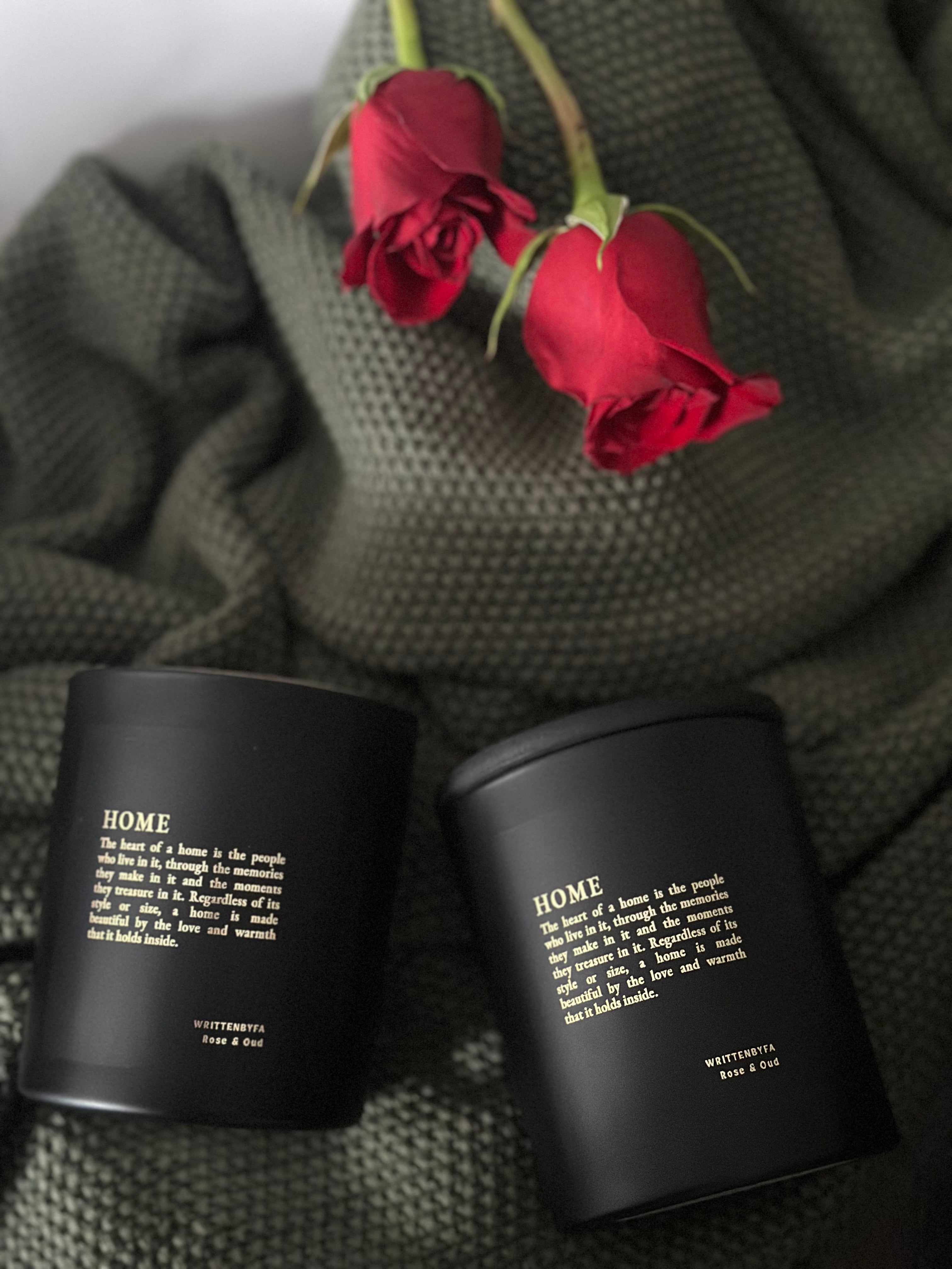 Home | Black Matt Rose & Oud Candle