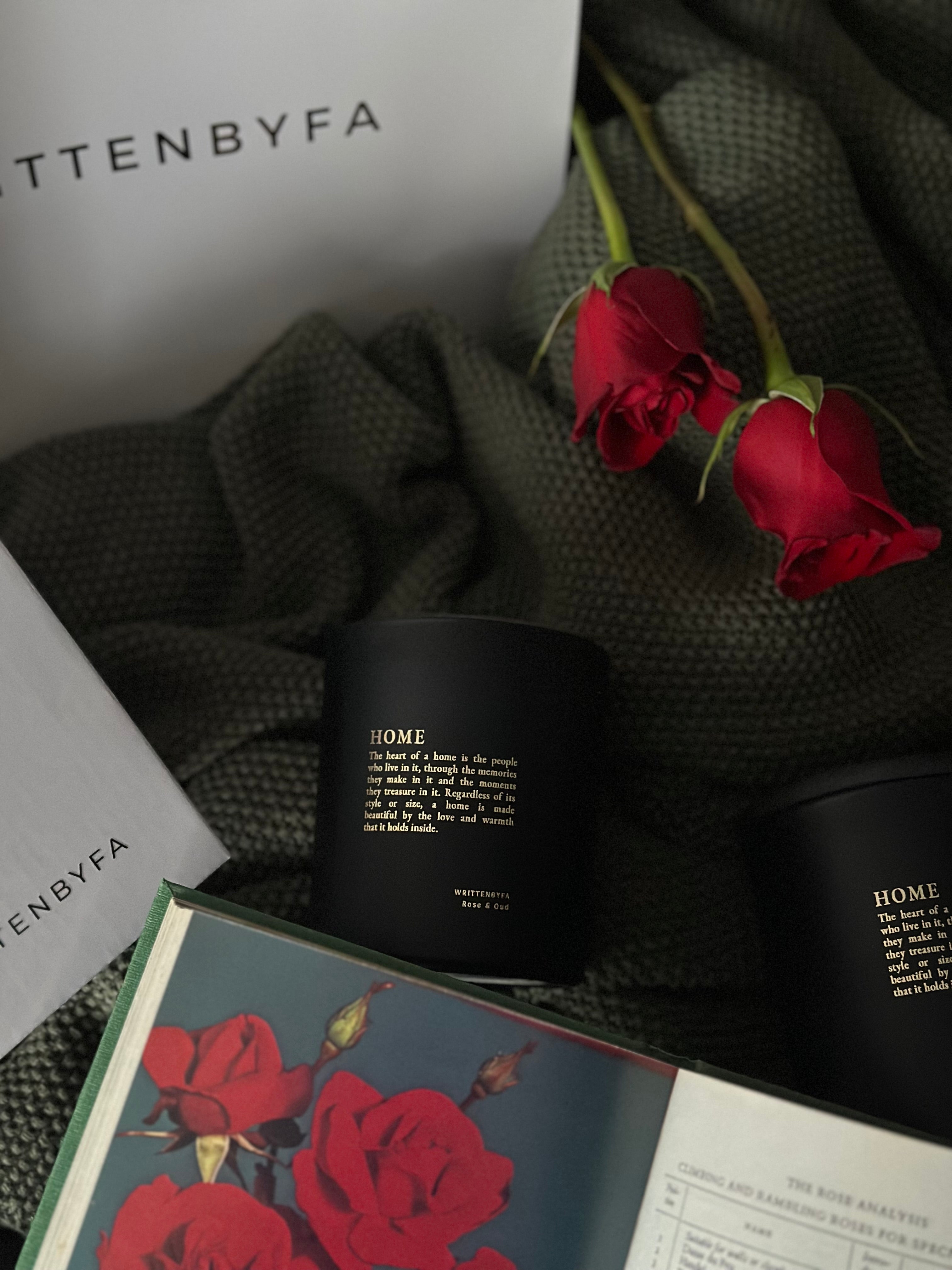 Home | Black Matt Rose & Oud Candle