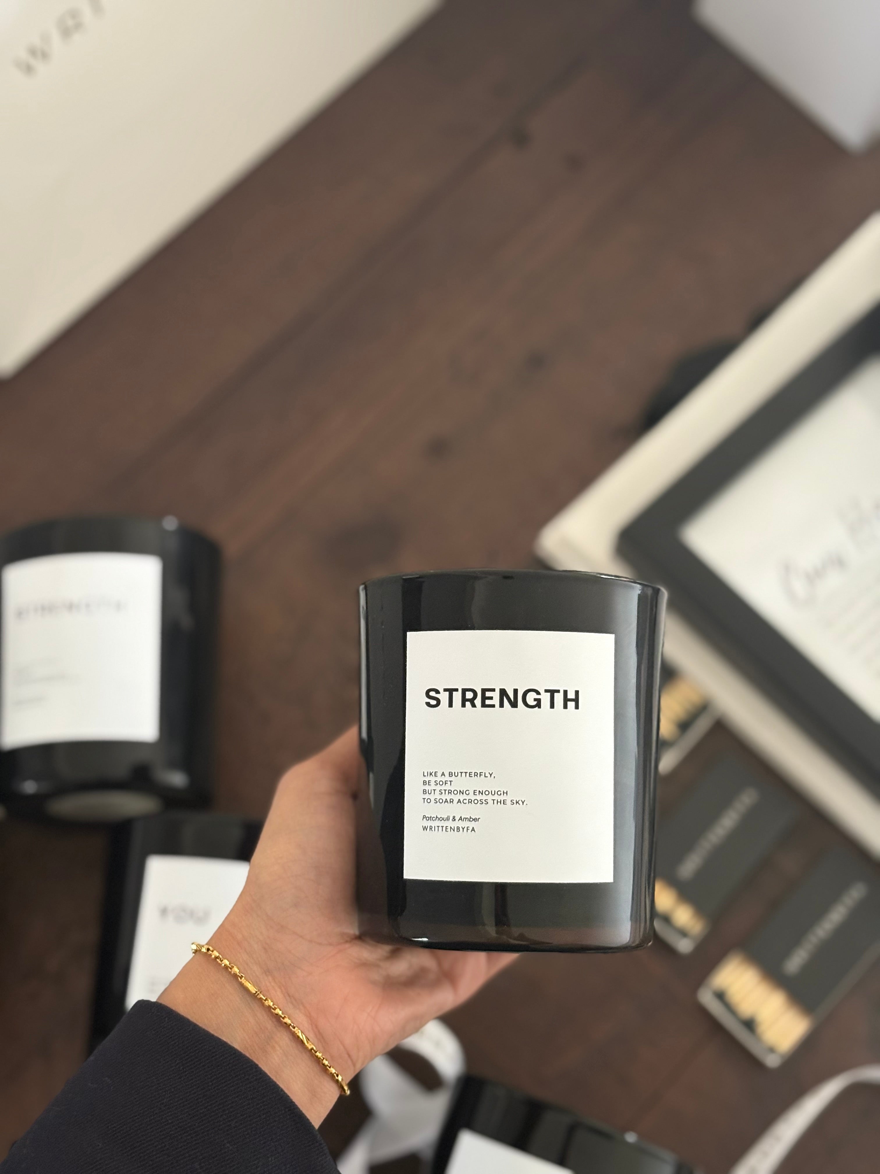Strength| Black Gloss Candle
