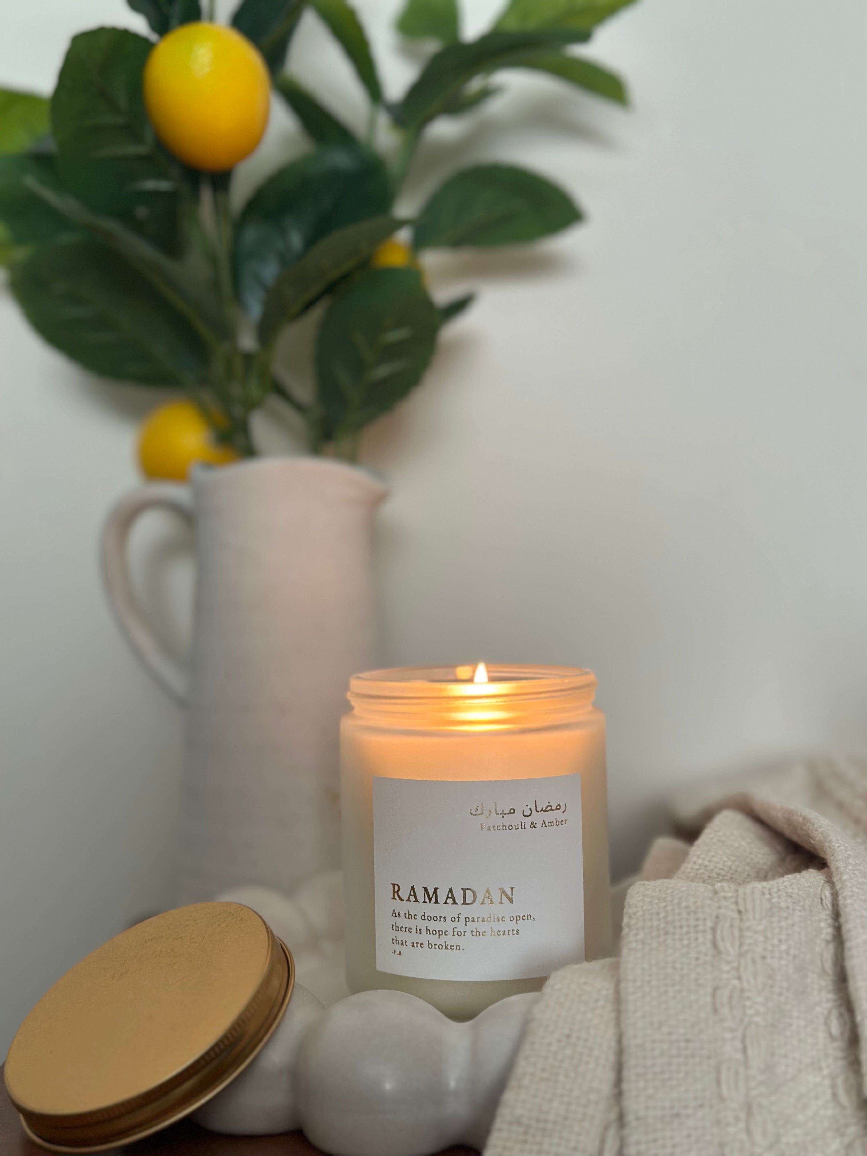 Ramadan | White Frosted Candle