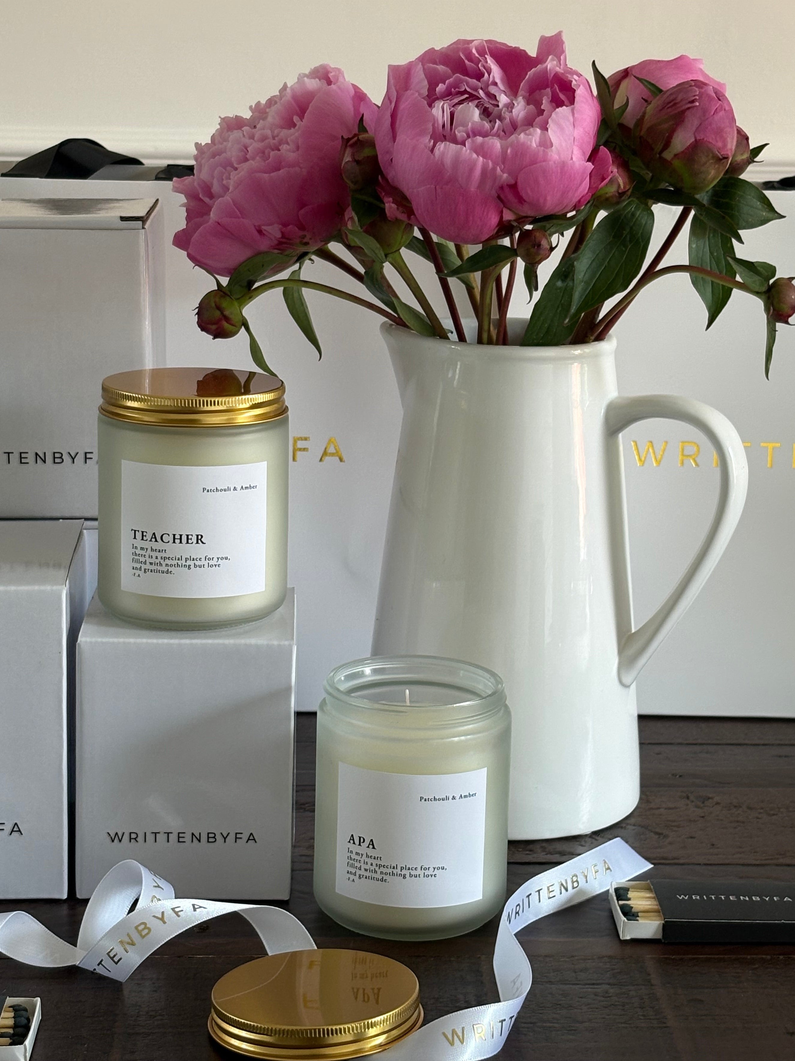 Teacher | White Frosted Candle