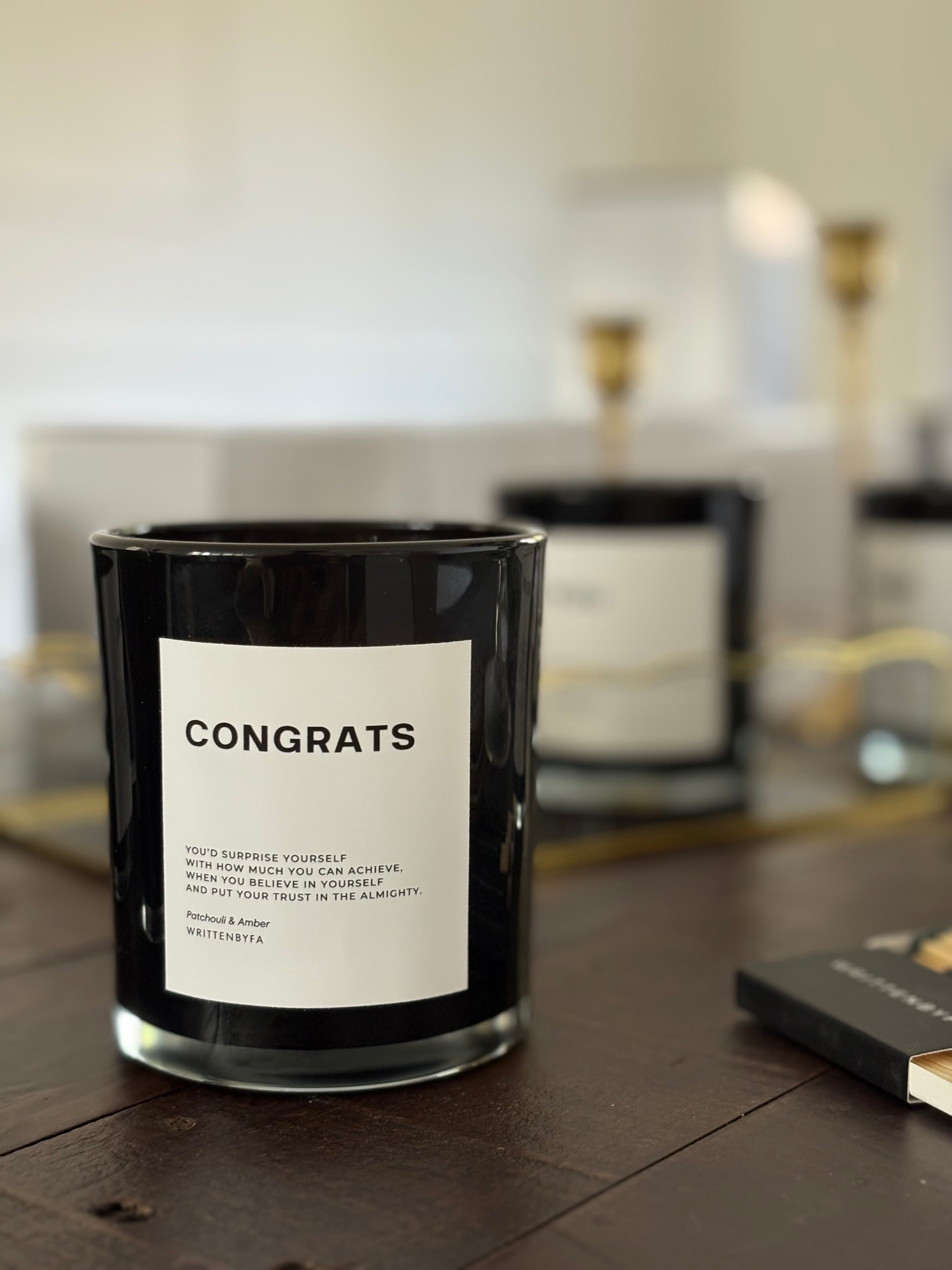 Congrats | Black Gloss Candle