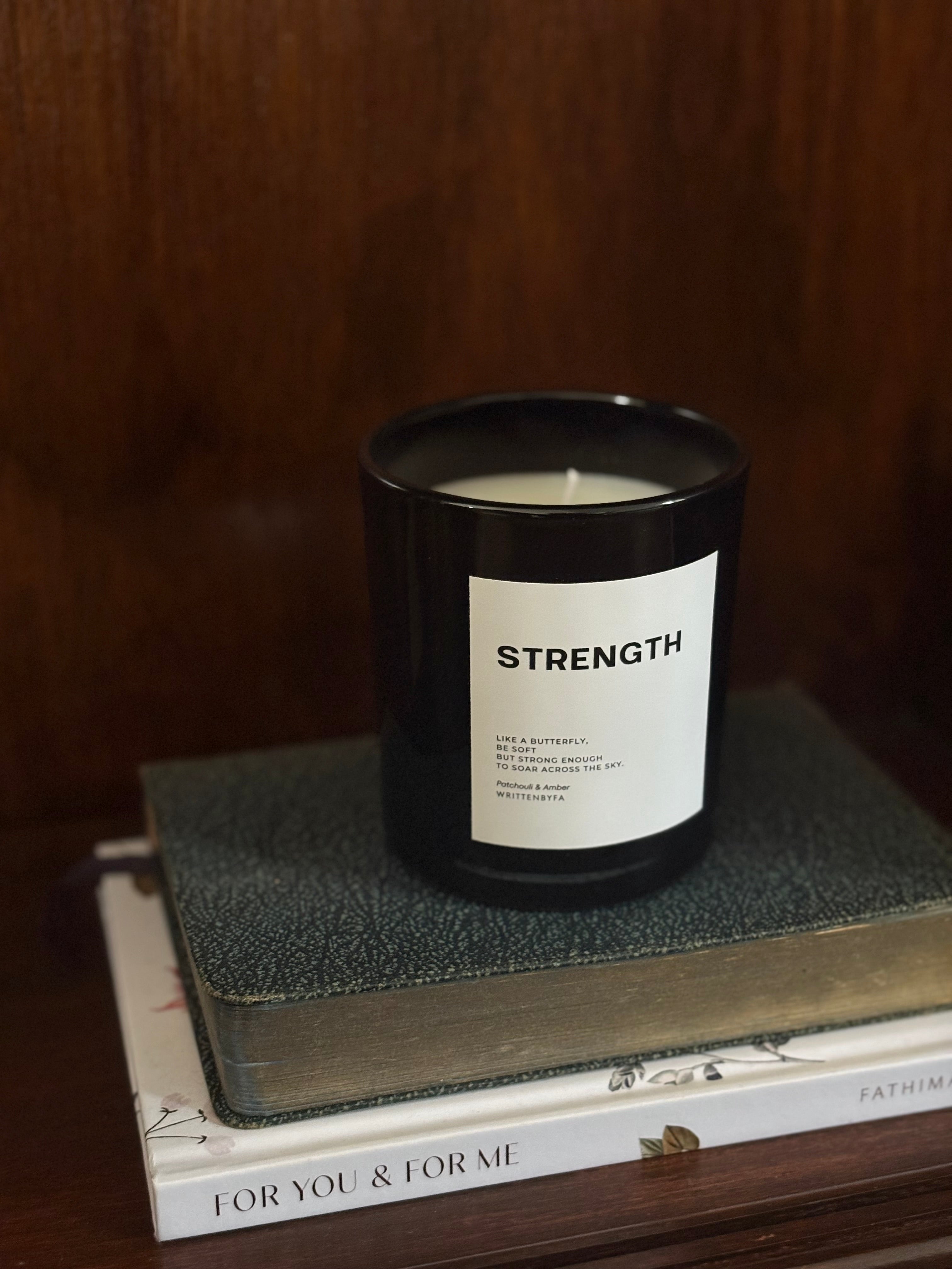 Strength| Black Gloss Candle