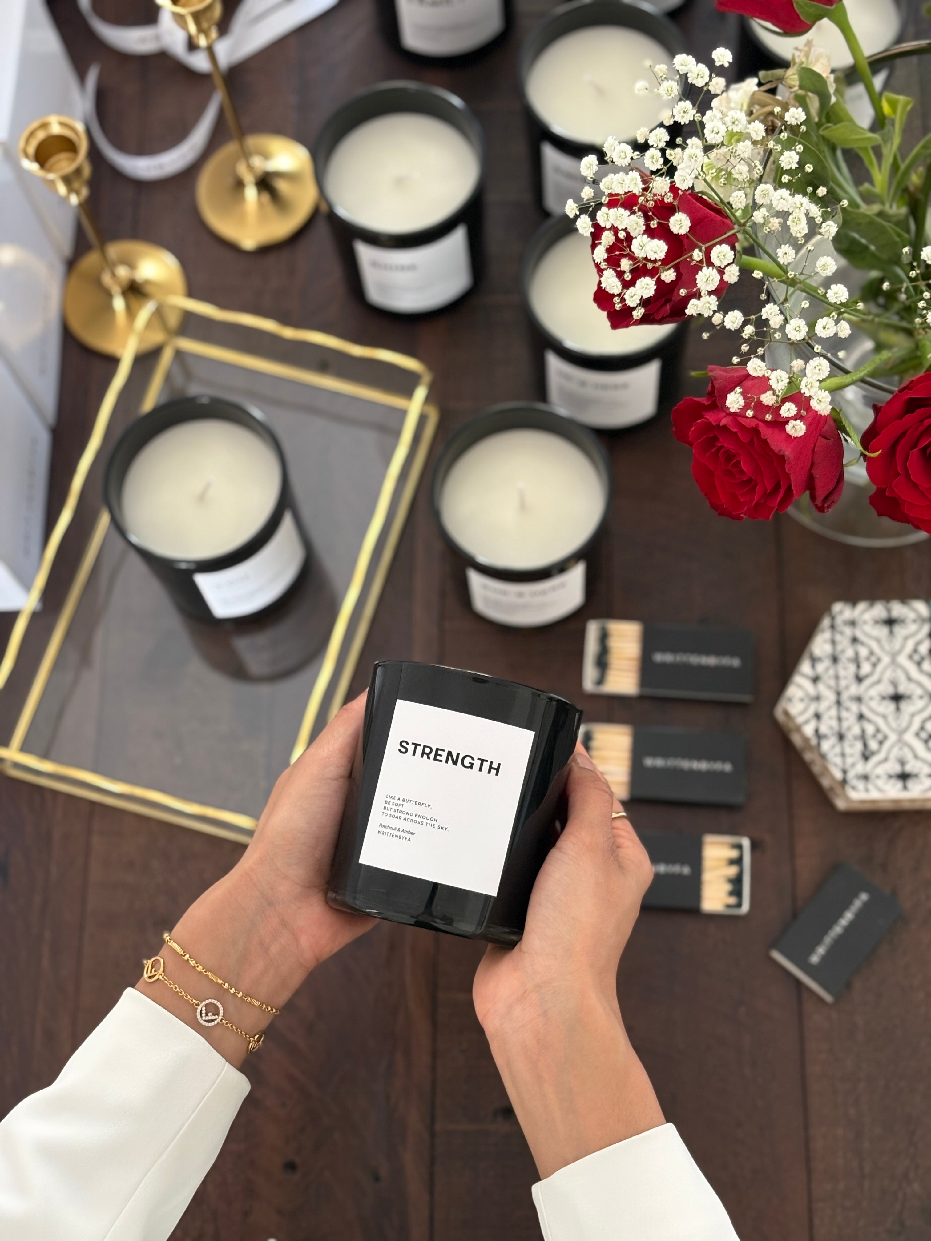 Strength| Black Gloss Candle