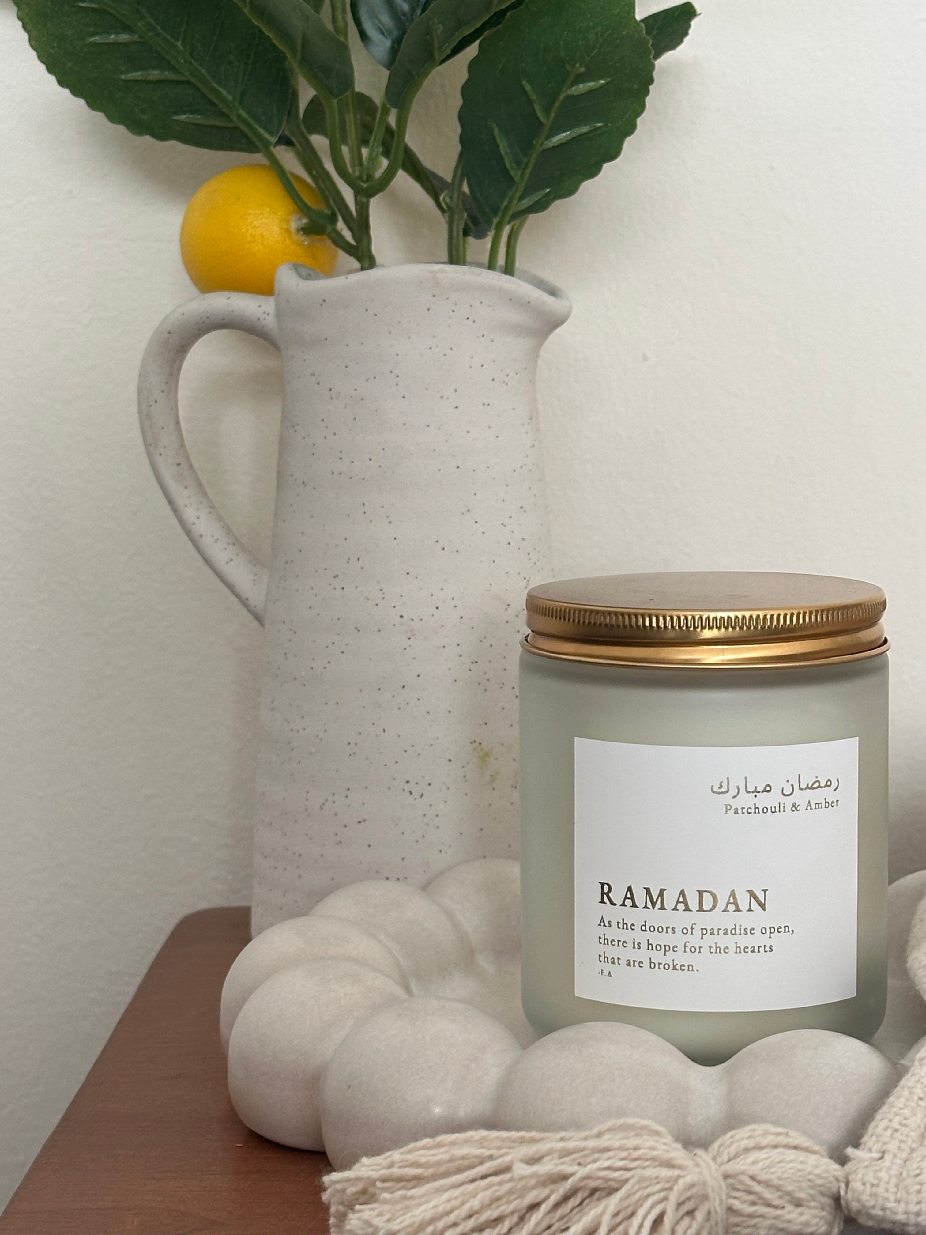 Ramadan | White Frosted Candle