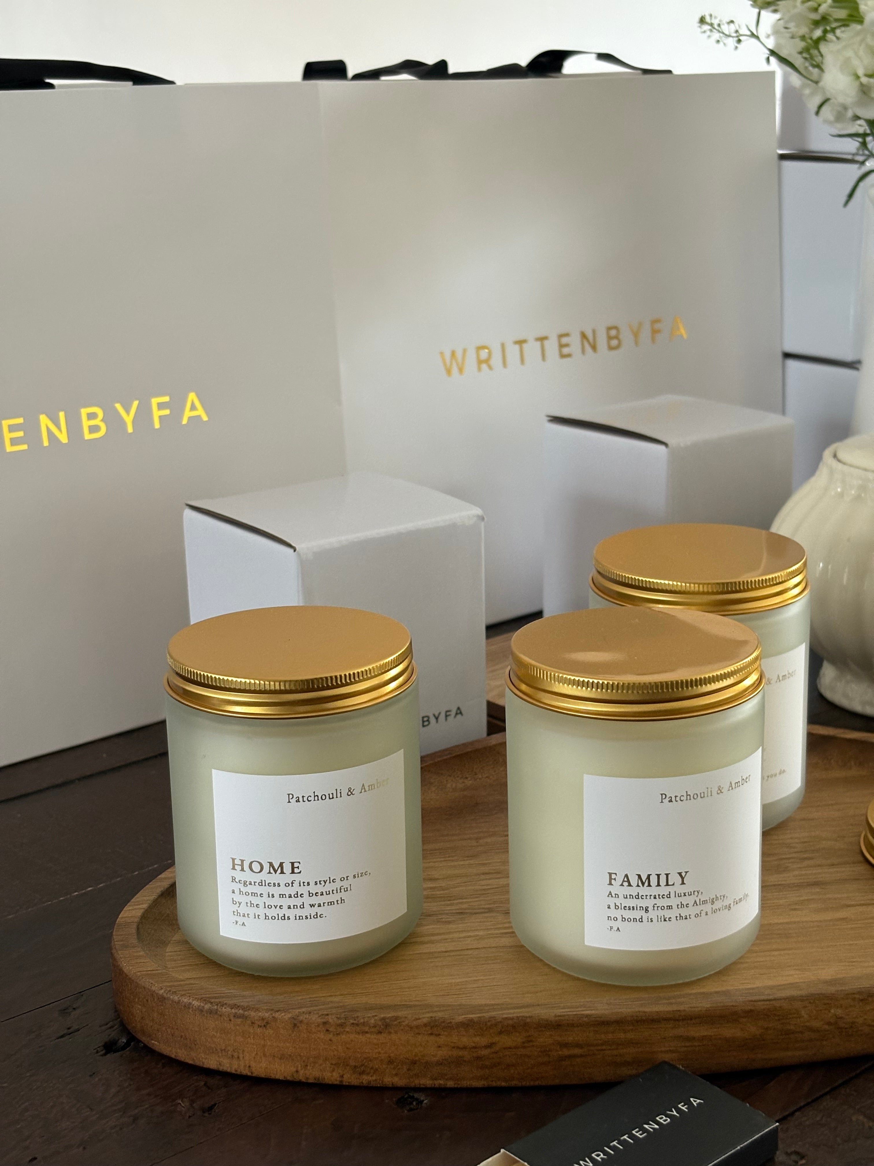 Family | White Frosted Candle