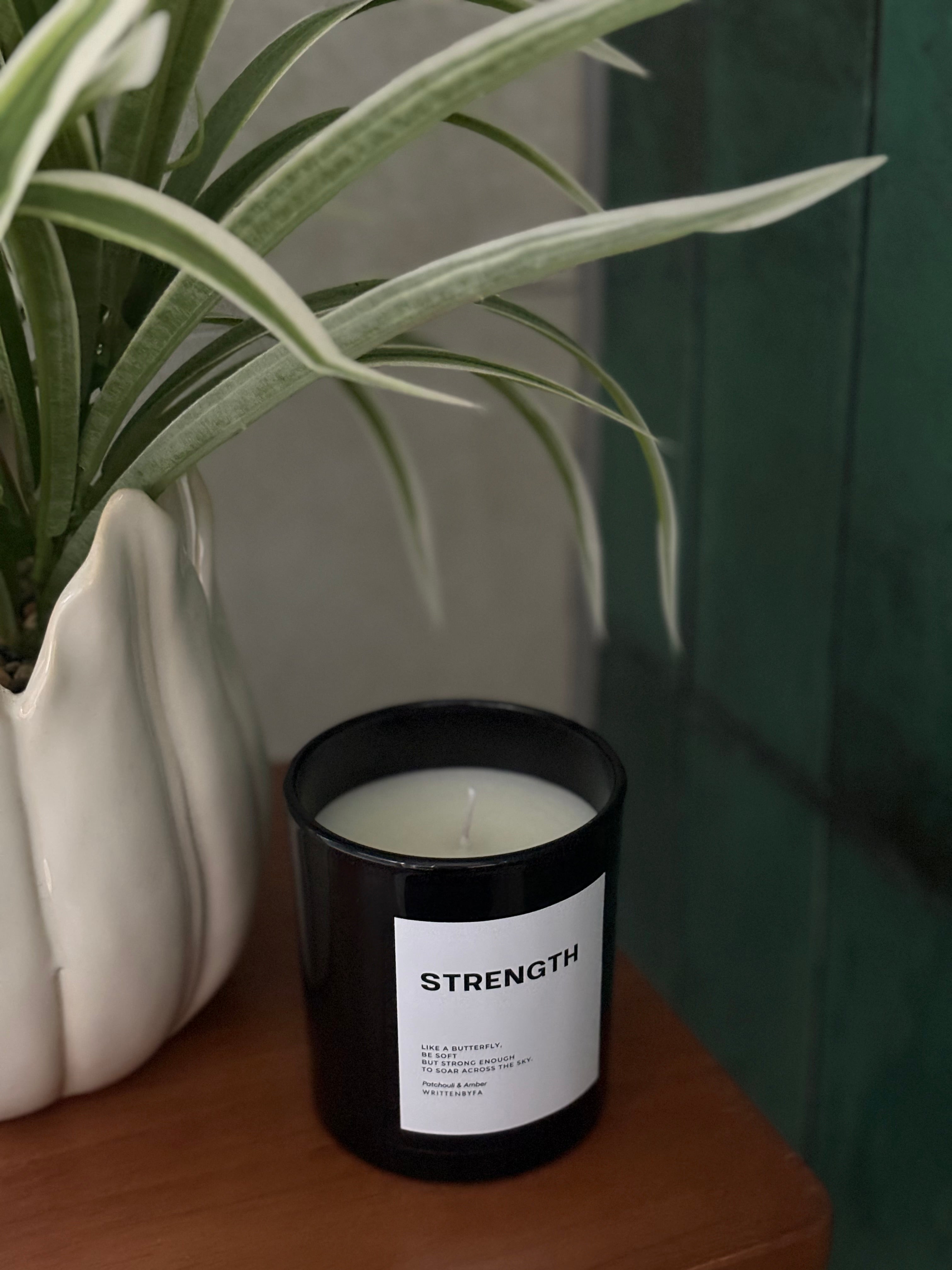 Strength| Black Gloss Candle