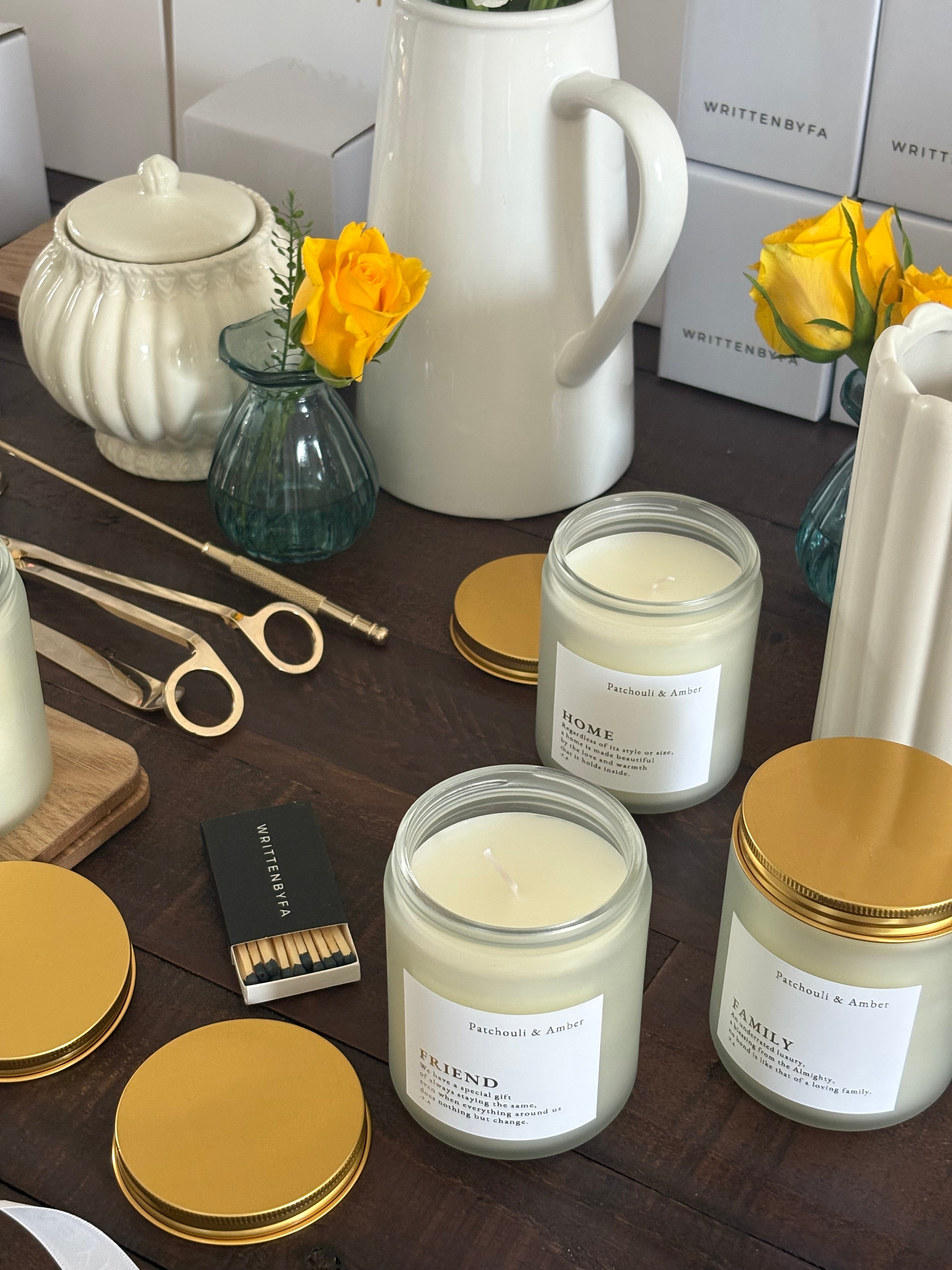 Friend | White Frosted Candle